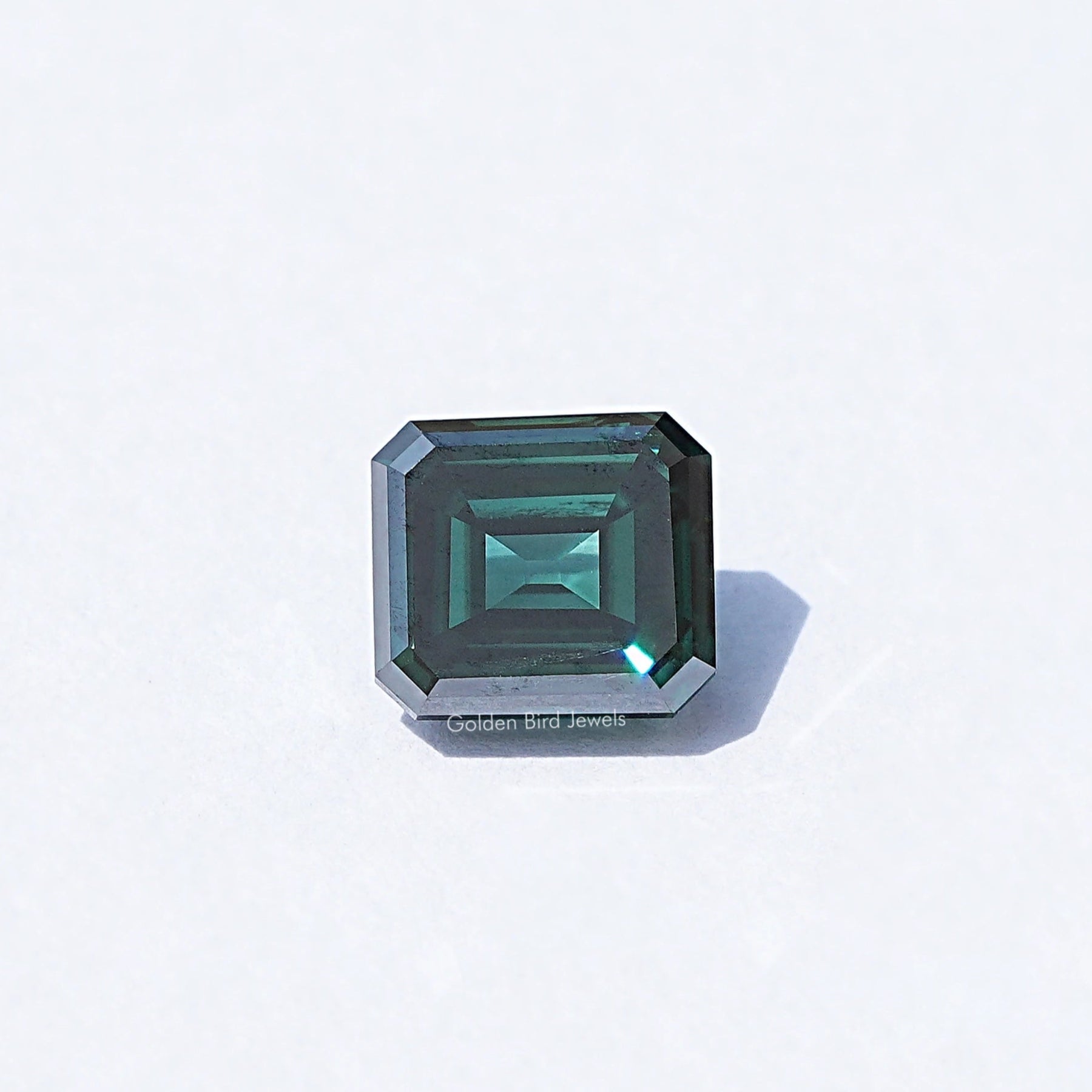 Front View Of Old mine Asscher Moissanite