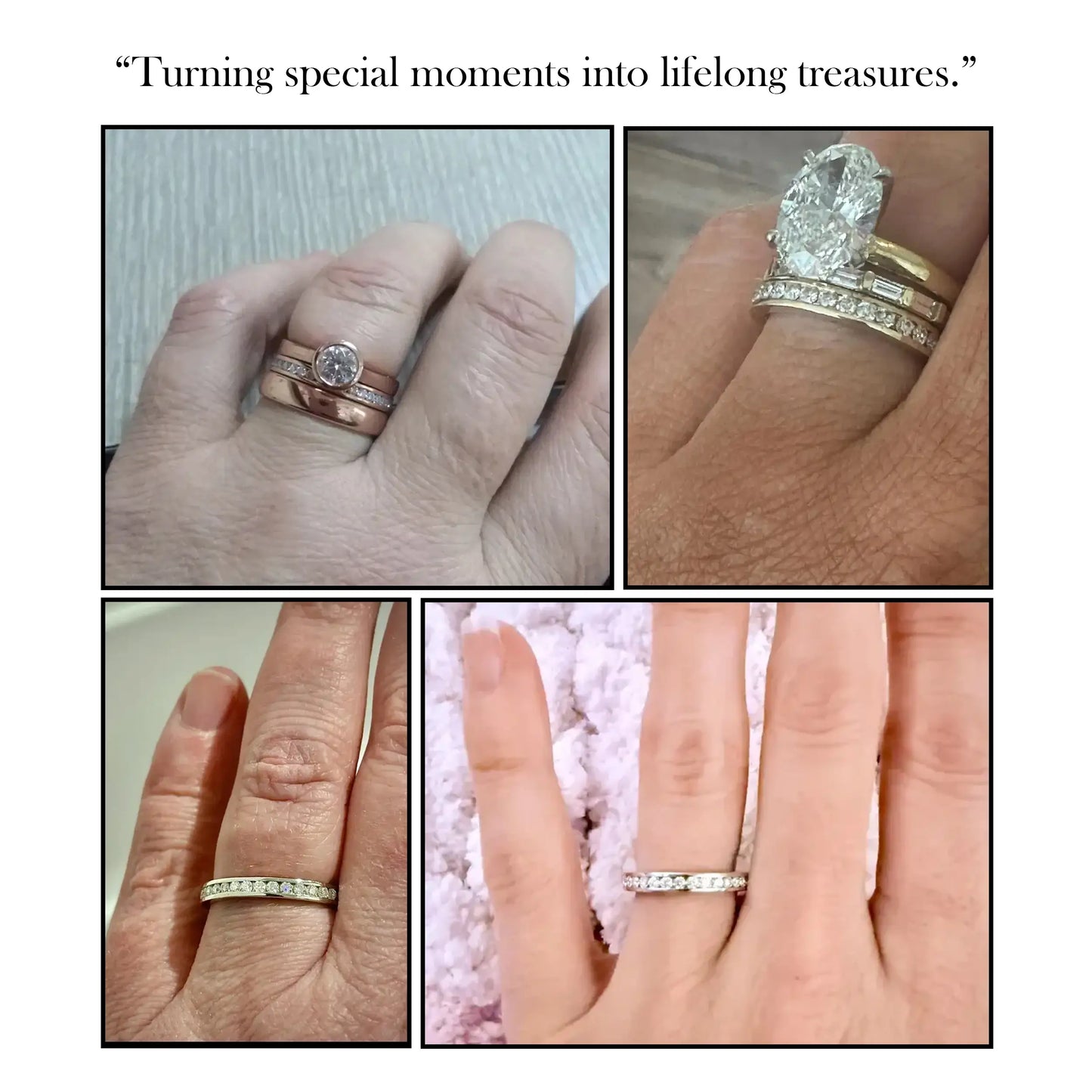 Round Cut Moissanite Channel Set Eternity Band