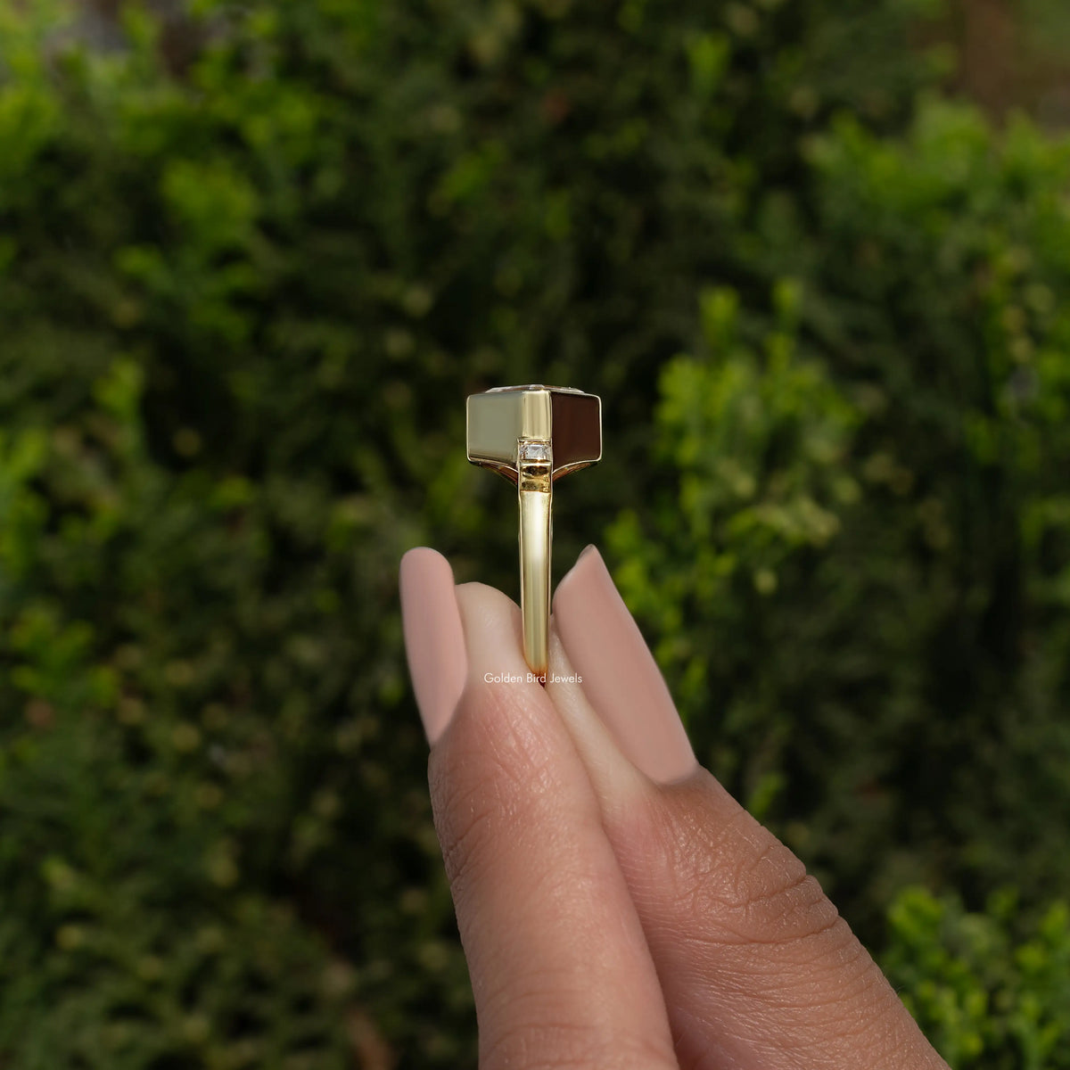 Asscher Cut Lab Diamond Three Stone Ring