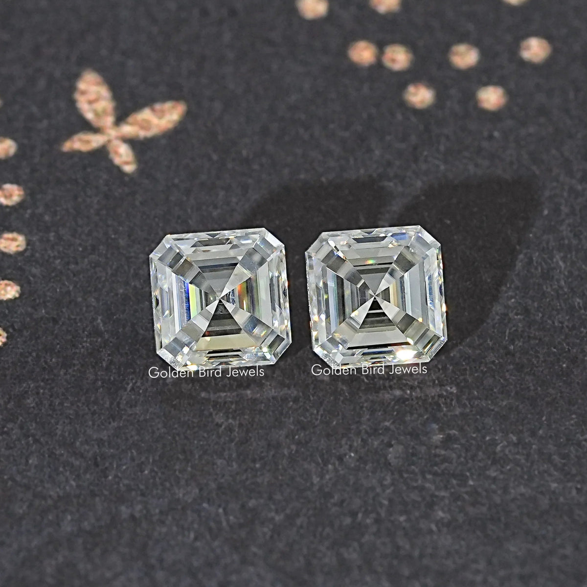 Asscher Moissanite Loose Matching Pair