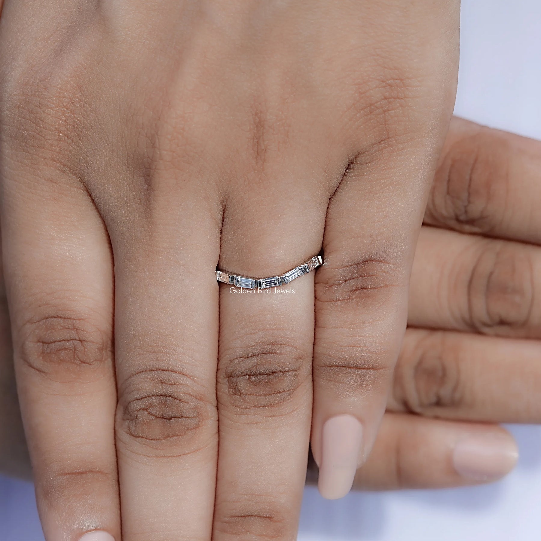 Baguette Cut Lab Diamond Full Eternity Band