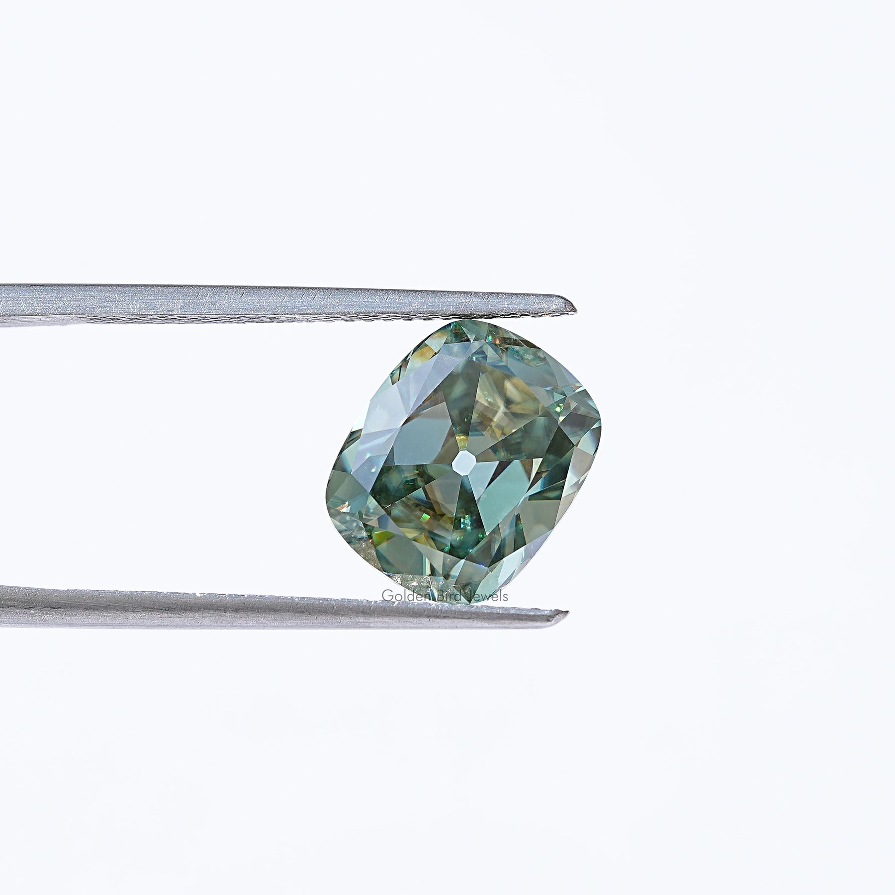 In Tweezer View Of Old Mine Cushion Cut Loose Stone
