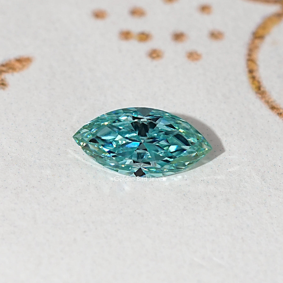 Blue Marquise Cut Moissanite Loose Stone