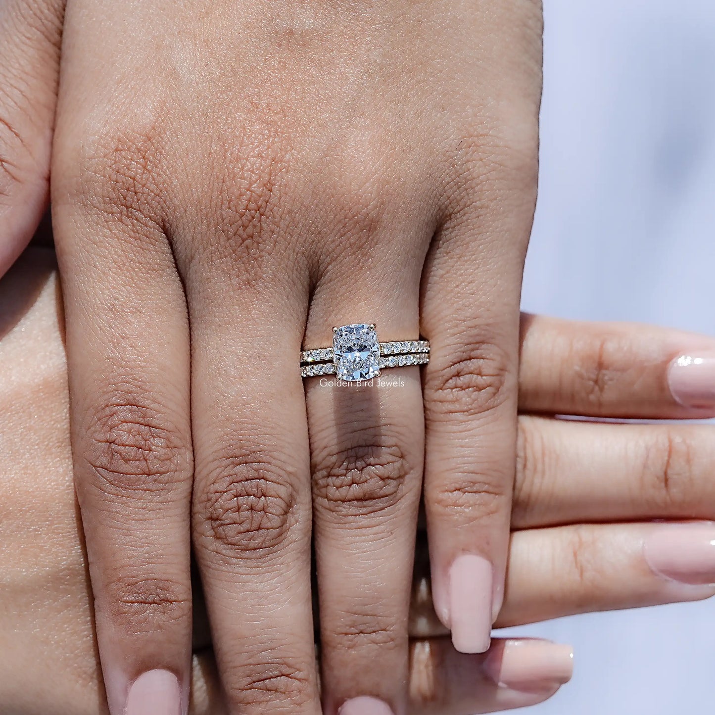 Diamantring im Kissenschliff aus Laborzucht