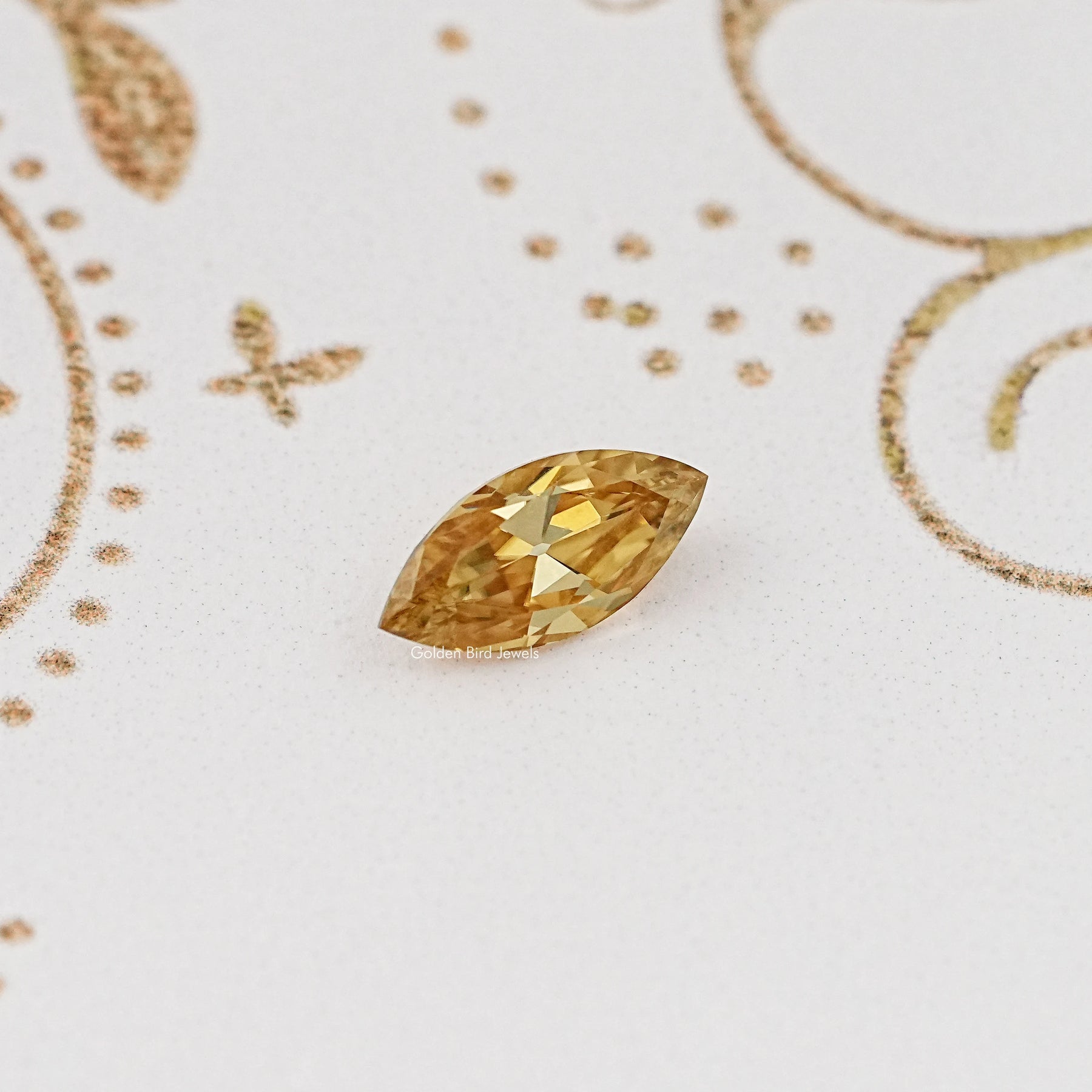 Champagne Old Mine Marquise Loose Moissanite