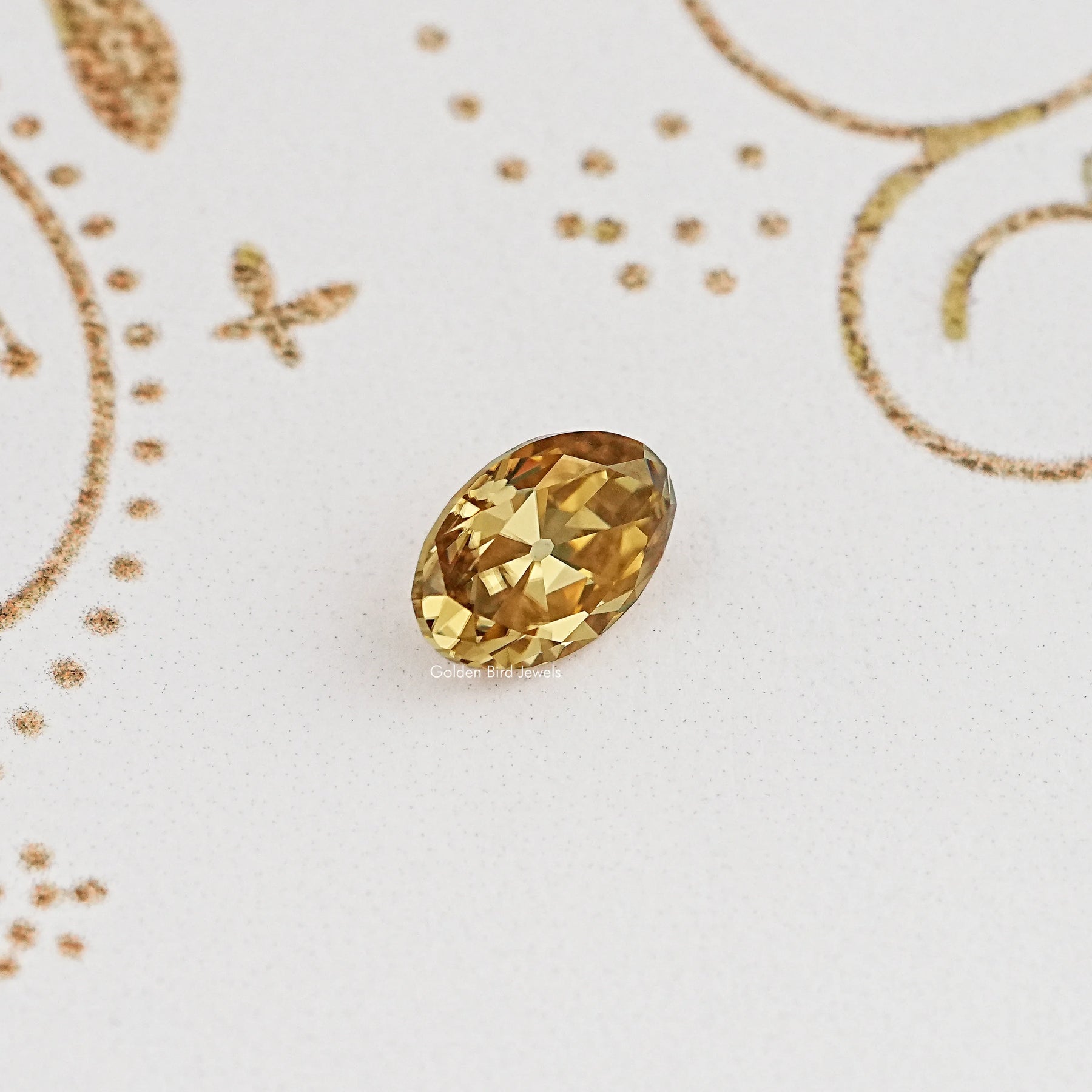 Champagne Old Mine Oval Loose Moissanite