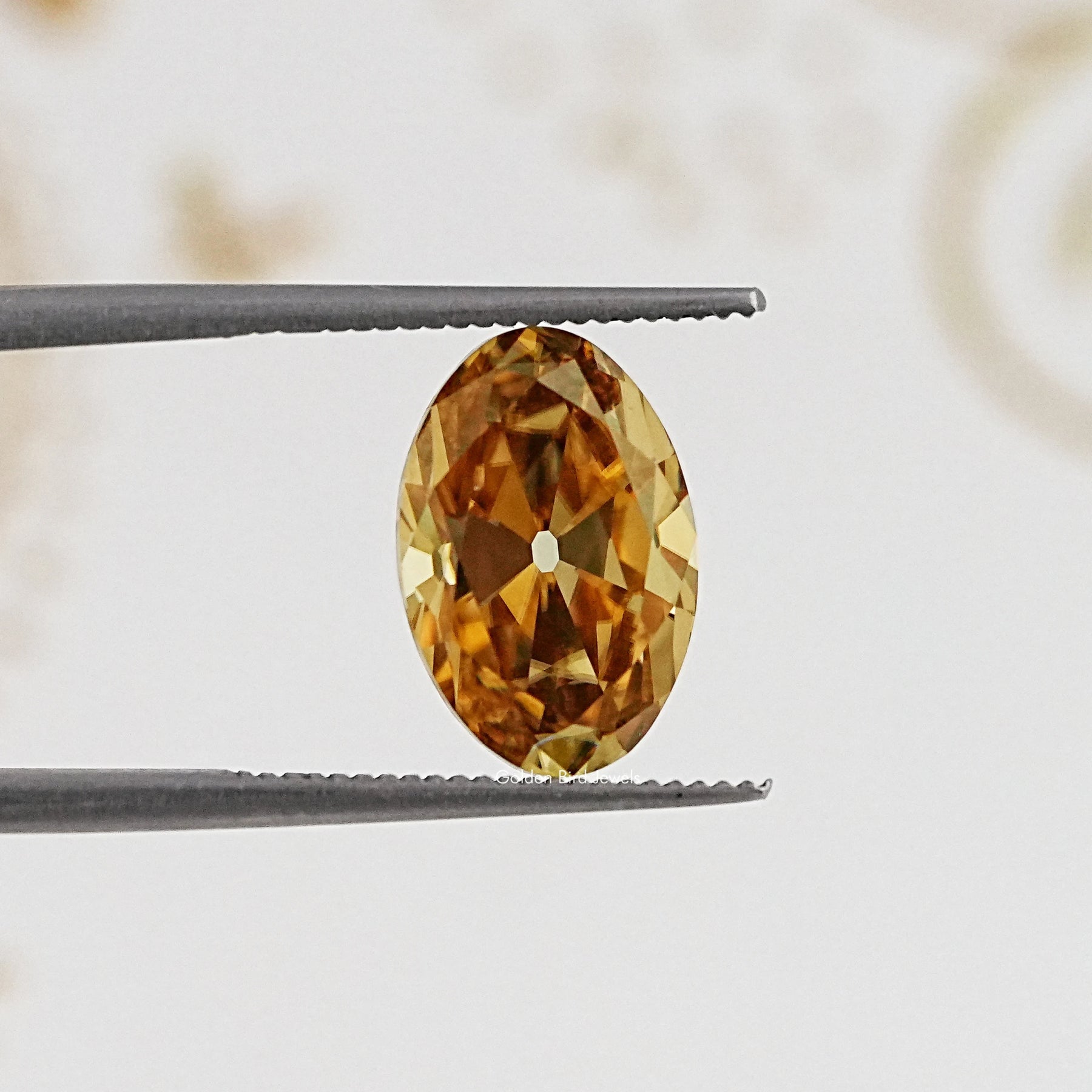 Champagne Old Mine Oval Loose Moissanite