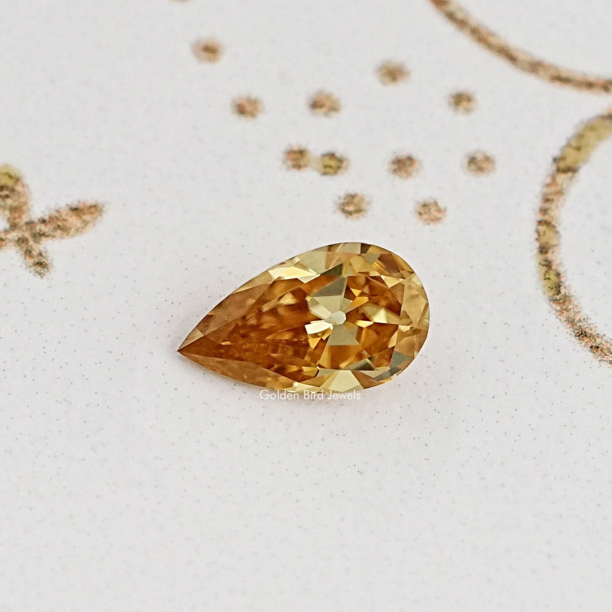 View Of Old Mine Pear Cut Loose Moissanite Stone