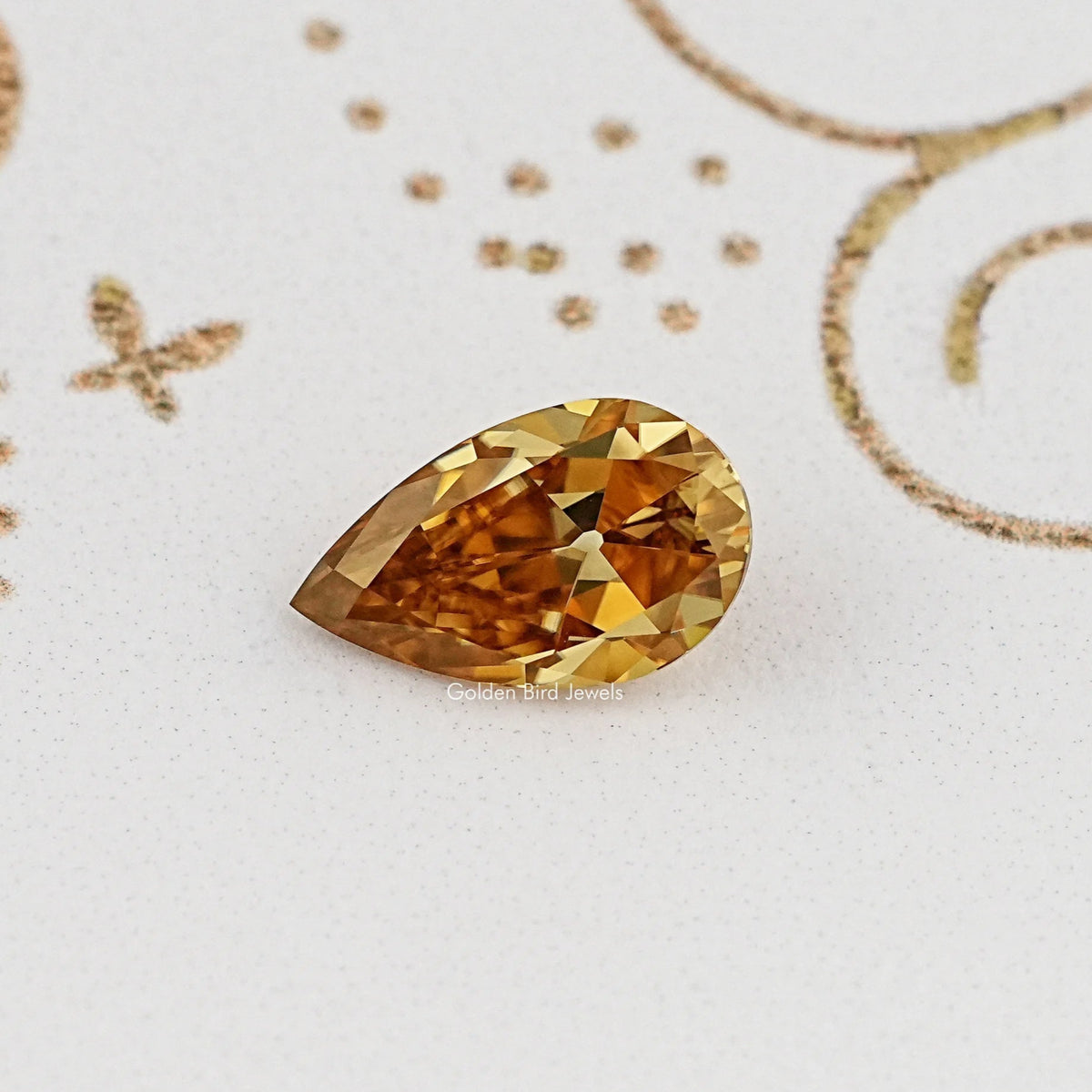 View Of Old Mine Pear Cut Loose Moissanite Stone