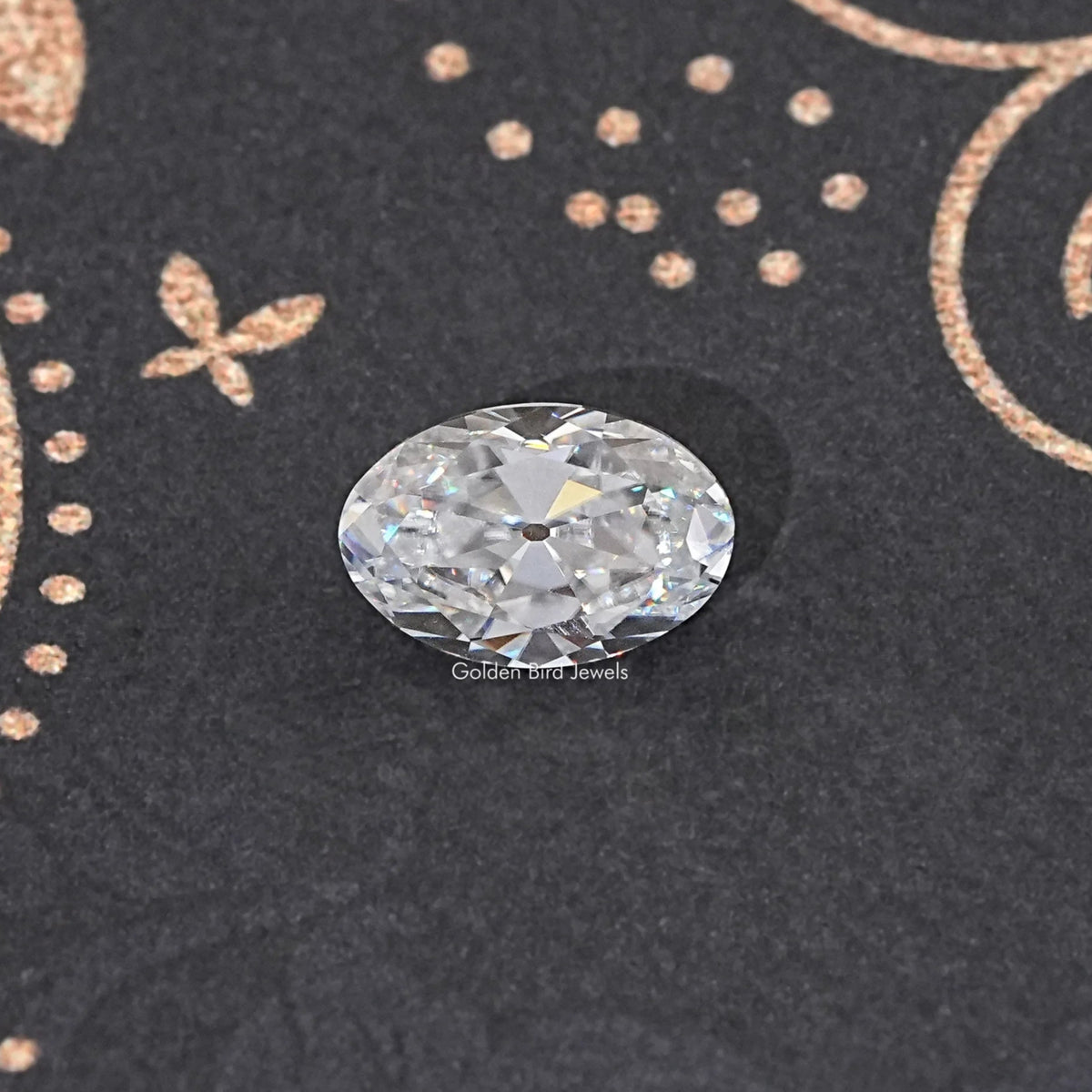 View Of Old Mine Oval Cut Loose Moissanite Stone
