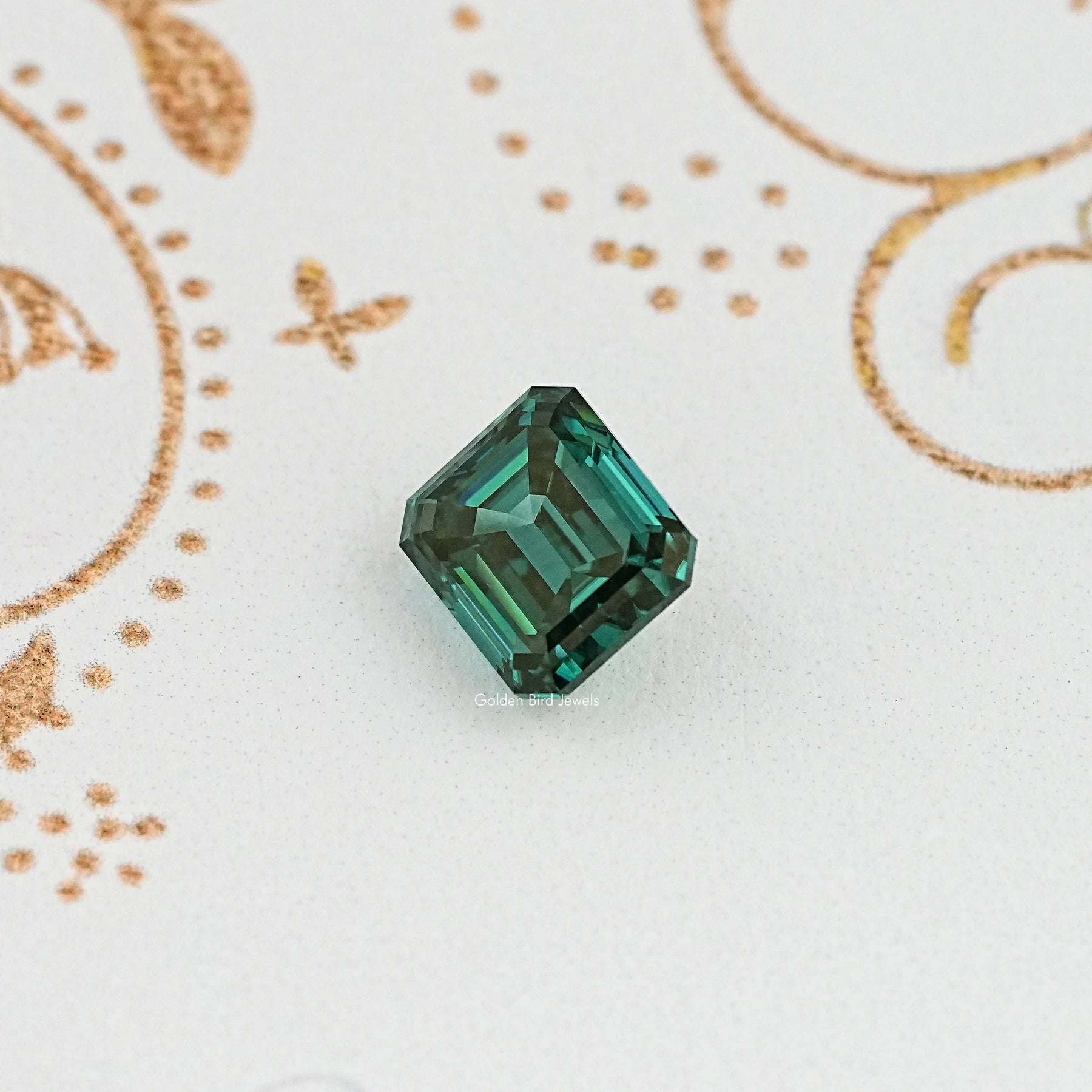Side View Of Old Mine Emerald Cut Loose Moissanite Stone