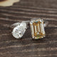 Pear And Emerald Cut Toi Et Moi Moissanite Ring