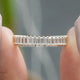 Baguette Cut Moissanite Half Eternity Band