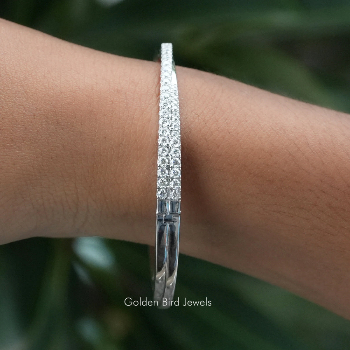 Wedding Round Cut Moissanite Fancy Bangle