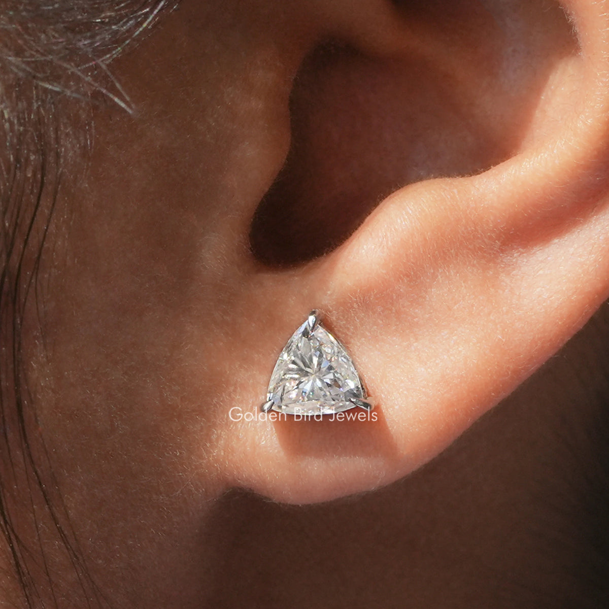 Ohrstecker im Martini-Set mit Moissanit im Trillion-Schliff