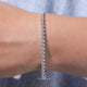Farbloses Tennisarmband mit Moissanit im Rundschliff