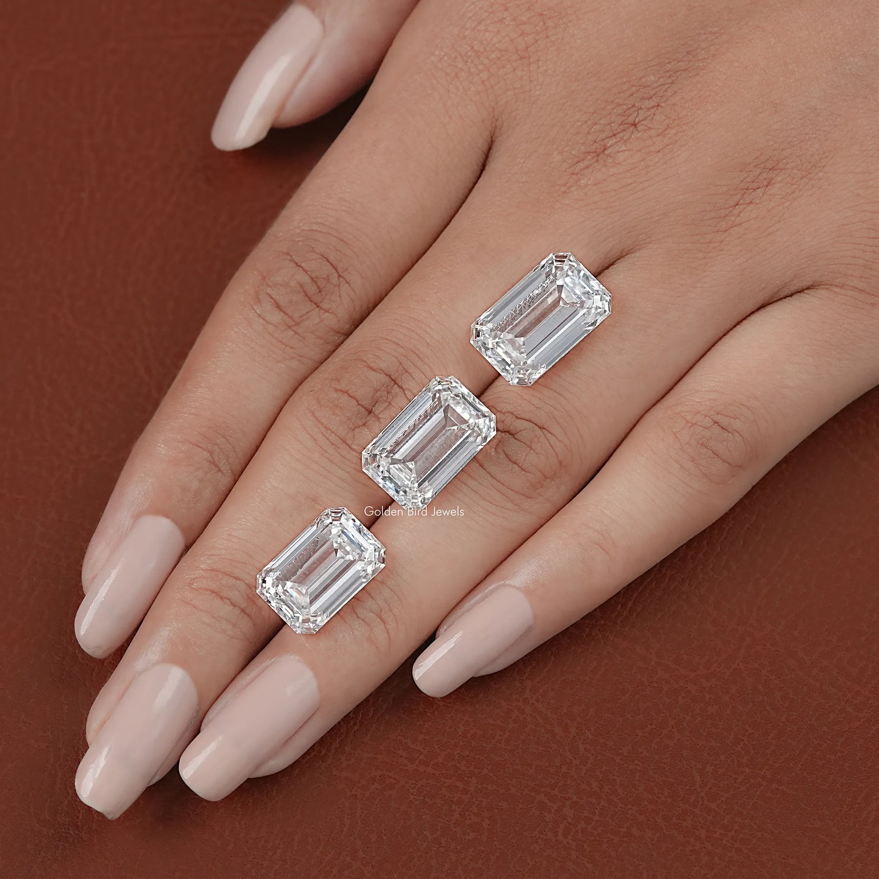 In Hand Showing View Of lab Diamond loose