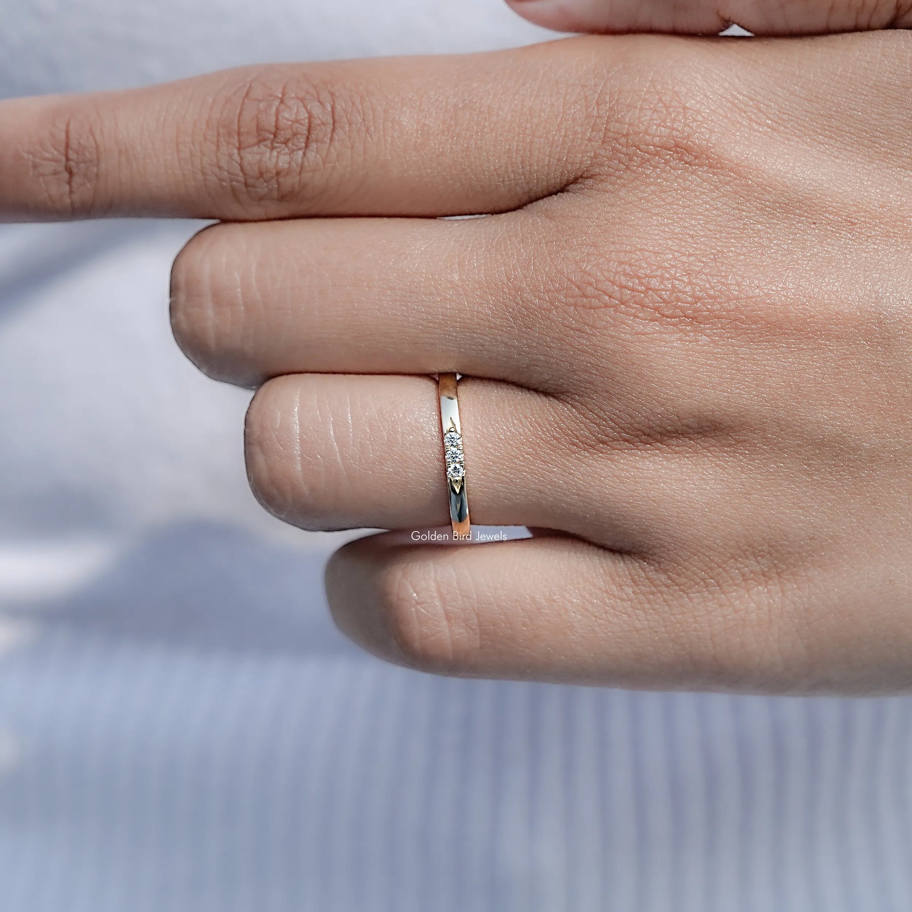 Round Cut Lab Diamond Lacie Eternity Band