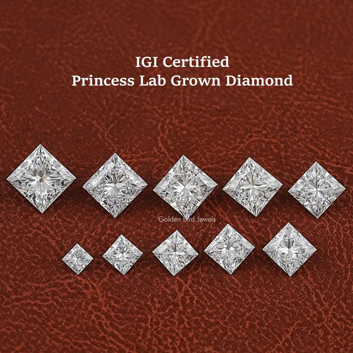 View of Princess Cut Lab Grown Loose Diamond