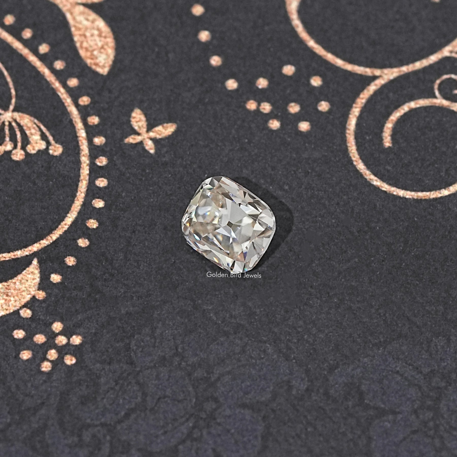 Off White Old Mine Cut Cushion Loose Moissanite