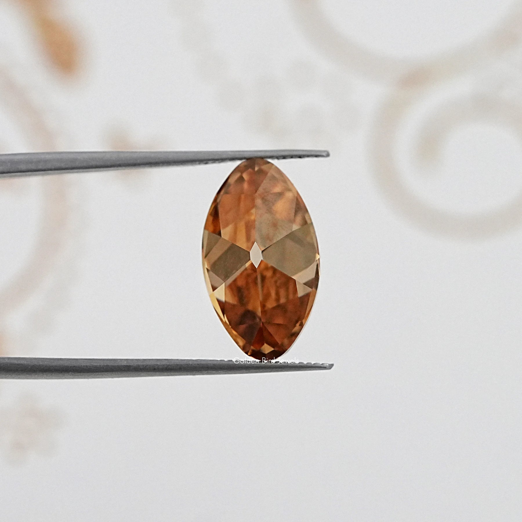 Champagne Old Mine Cut Moval Loose Moissanite