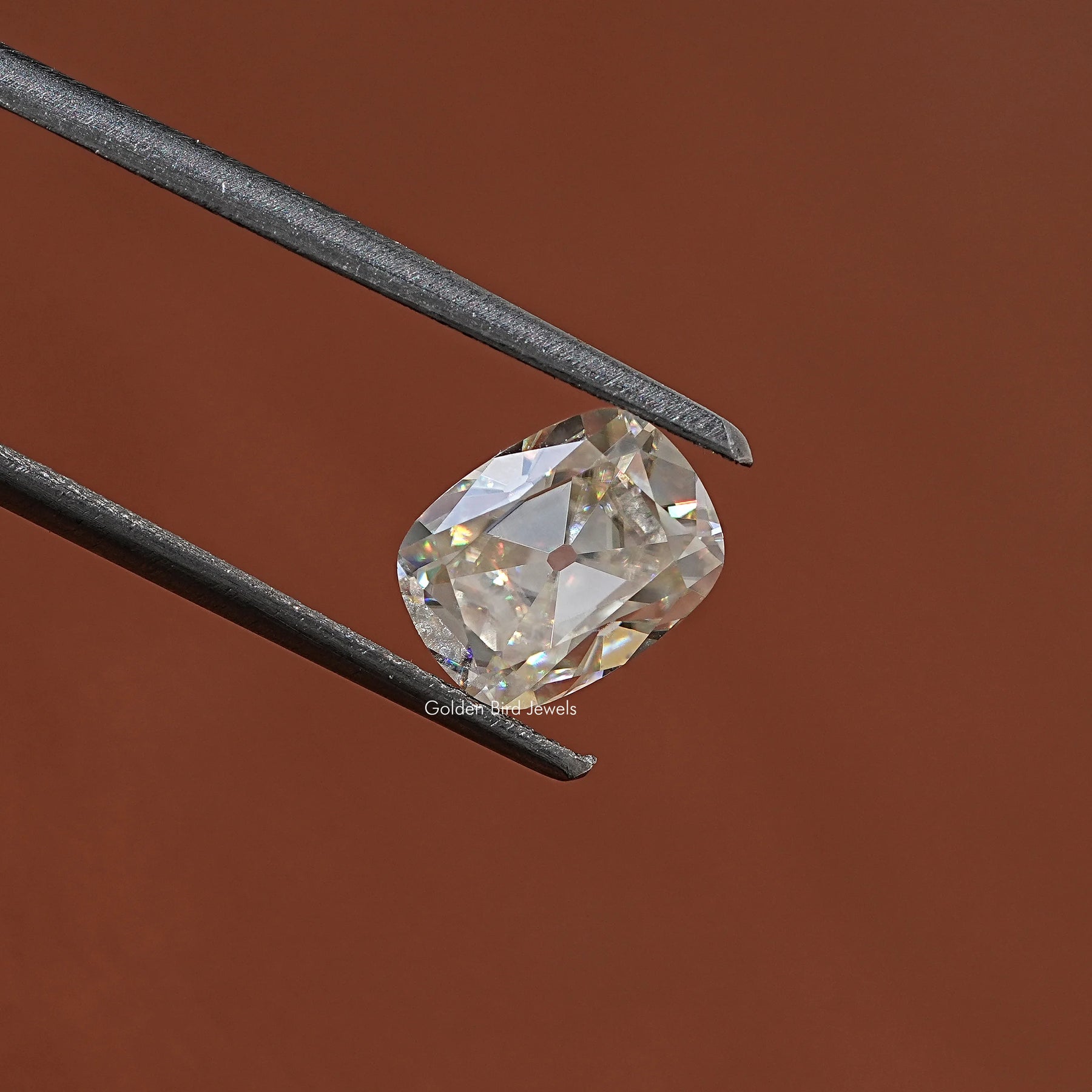 Old Mine Cut Cushion Moissanite Loose Stone