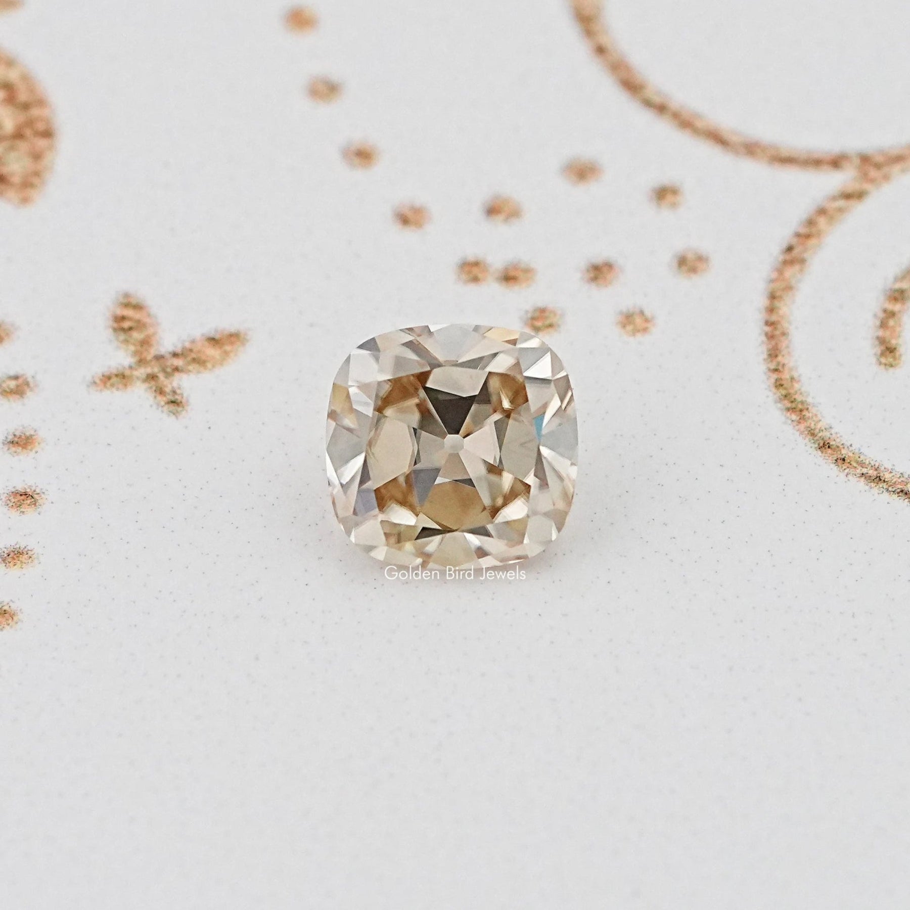 View Of Old Mine Cushion Cut Loose Moissanite Stone