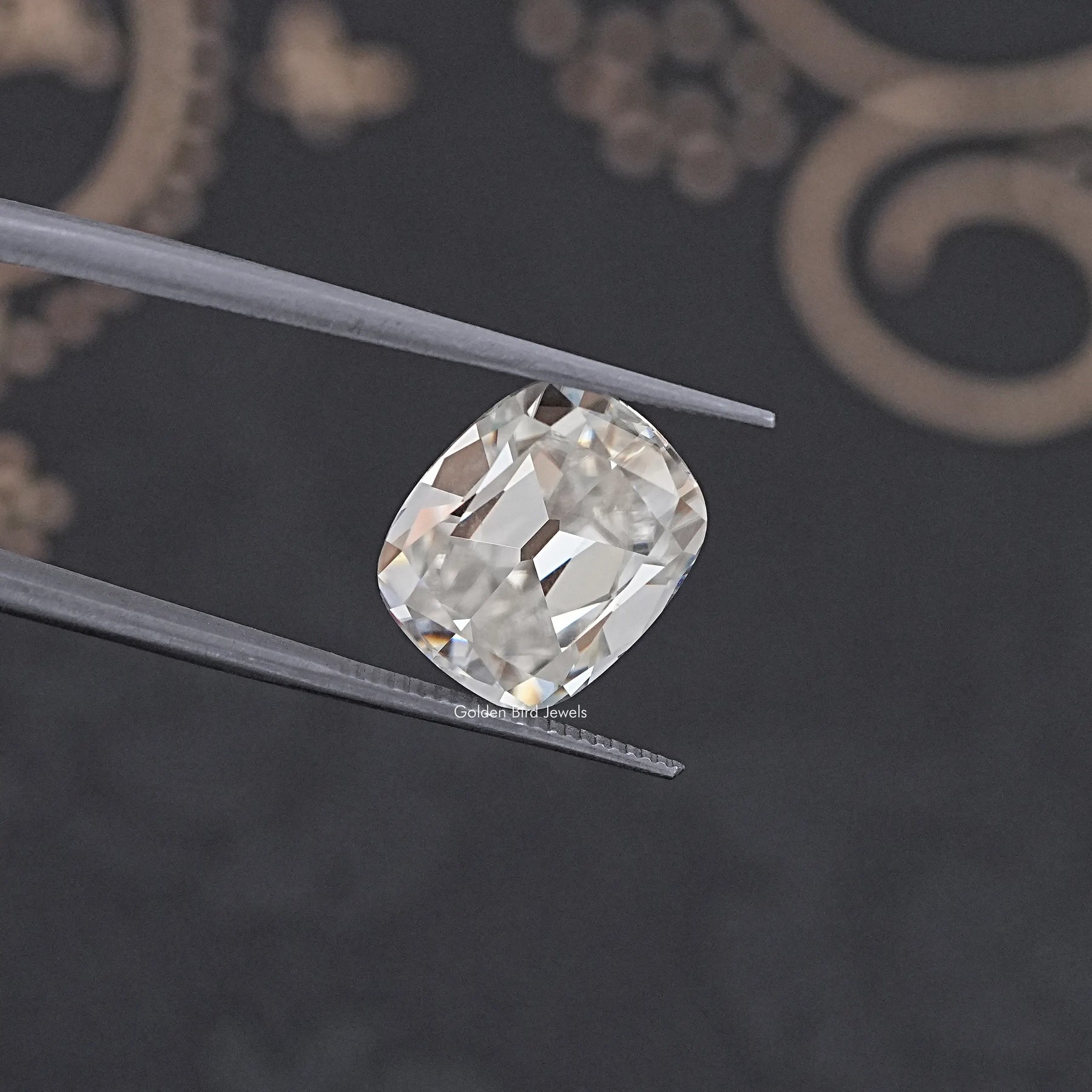 Colorless Old Mine Cushion Loose Moissanite Stone