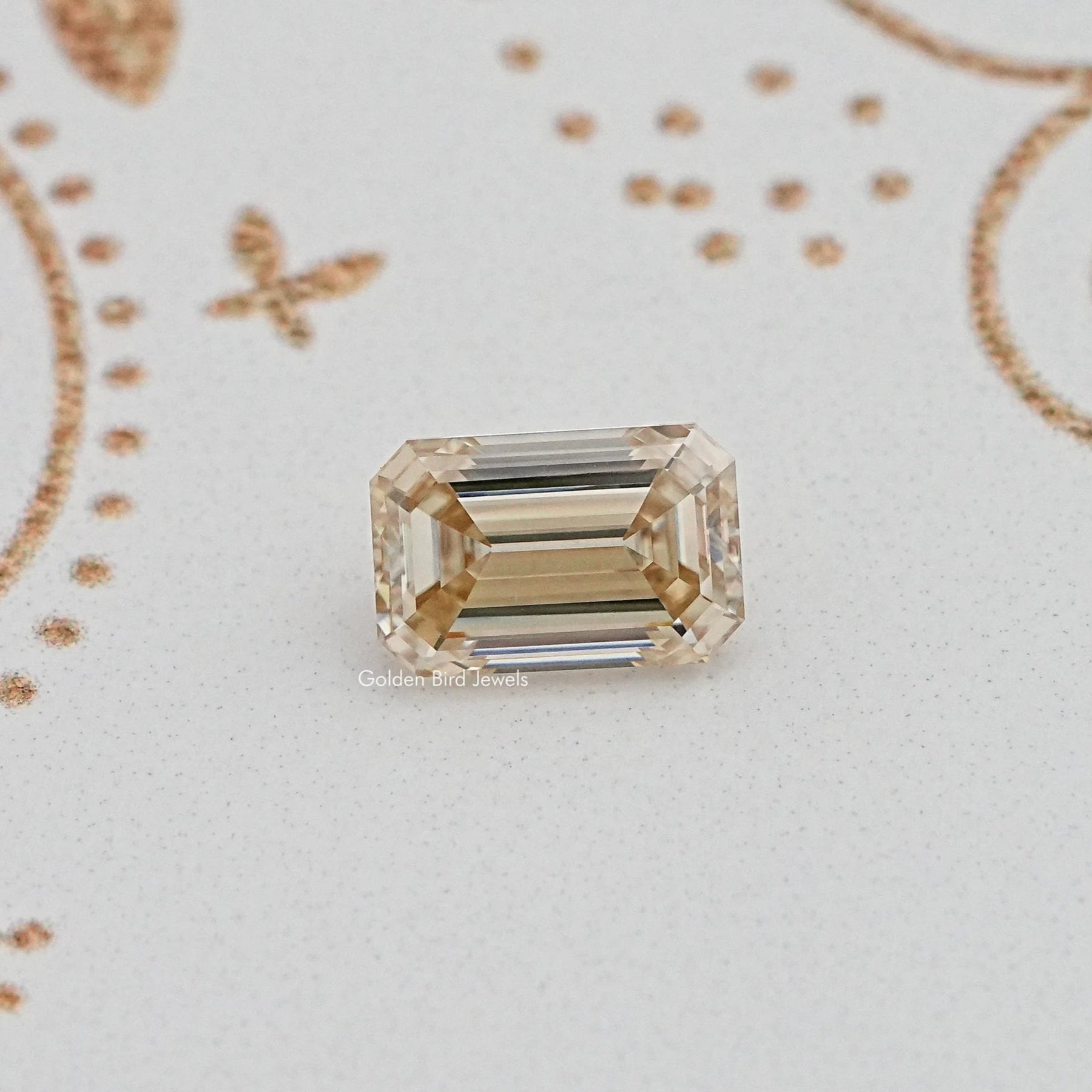 View Of Old Mine Emerald Cut Loose Moissanite Stone
