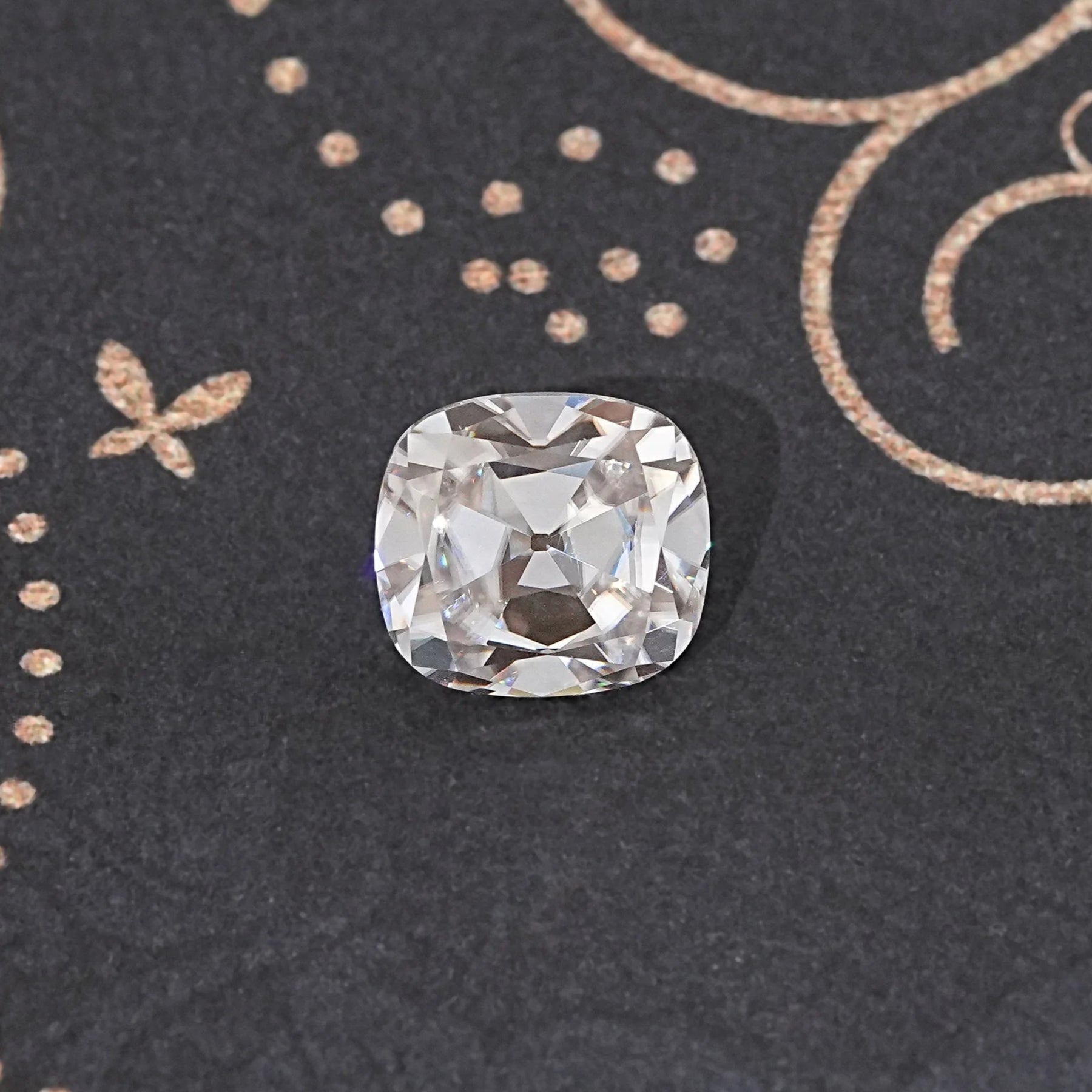 Near Colorless Old Mine Cut Cushion Loose Moissanite