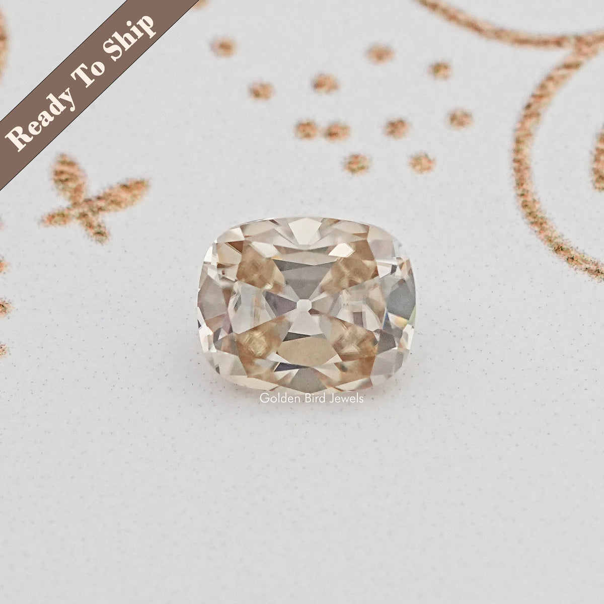 View Of Old Mine Cushion Cut Loose Moissanite Stone