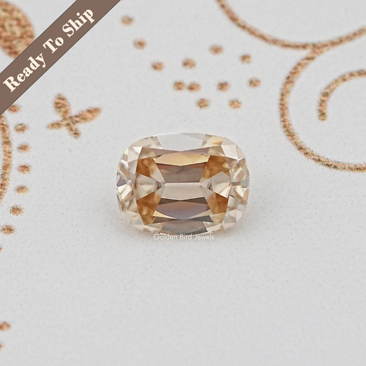 View Of Old Mine Cushion Cut Loose Moissanite Stone