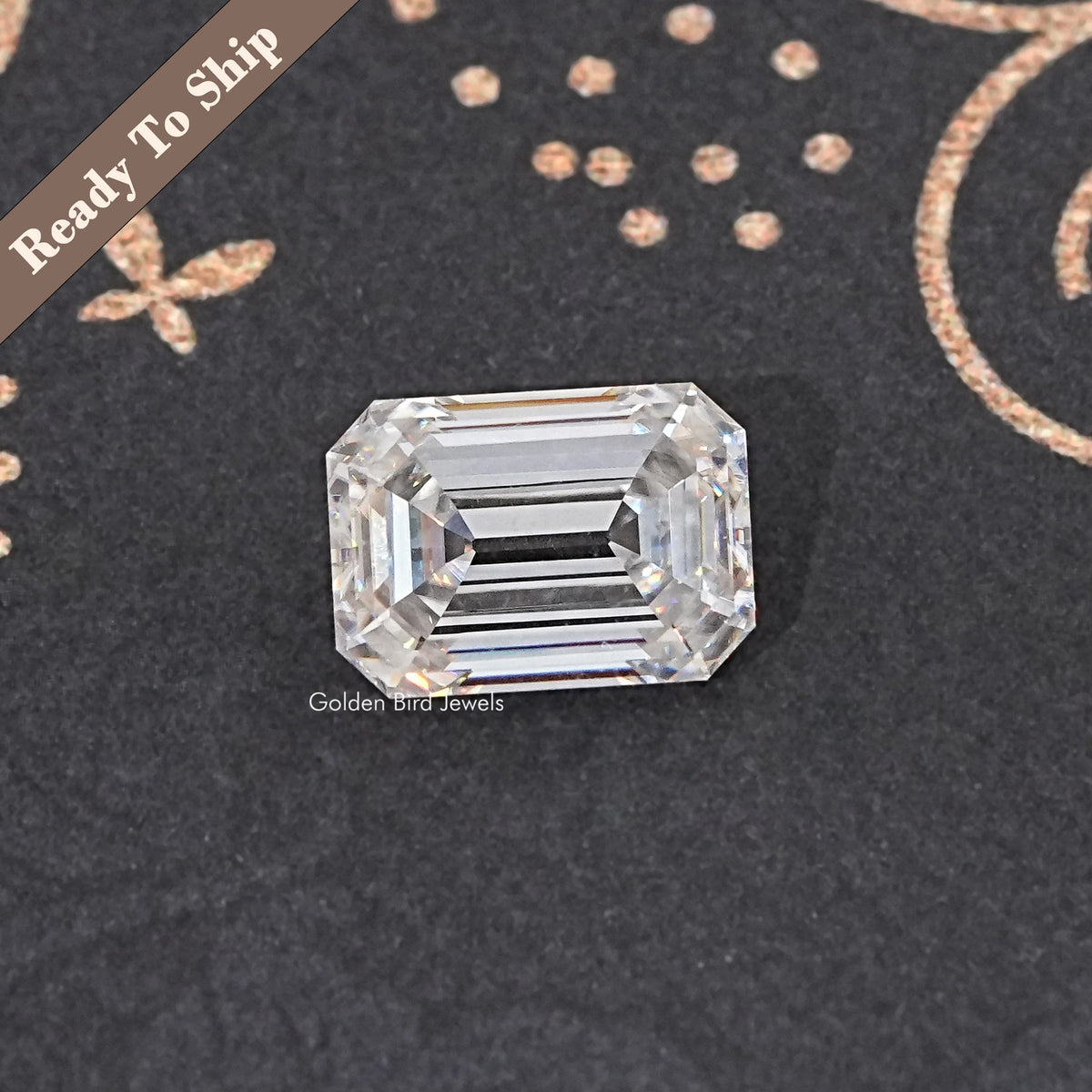 View Of Old Mine Emerald Loose Moissanite Stone