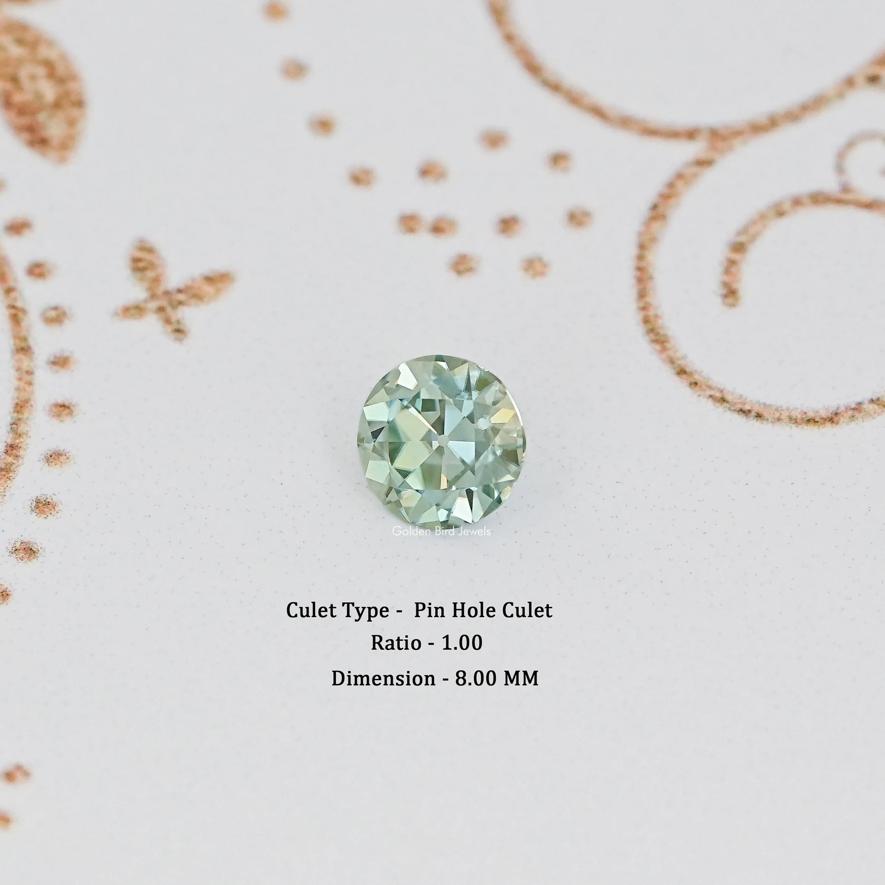Cyan Blue Old European Round Loose Moissanite