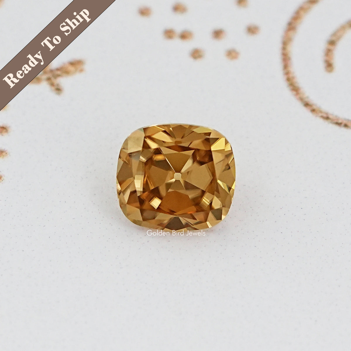 View Of Old Mine Cushion Loose Moissanite Stone