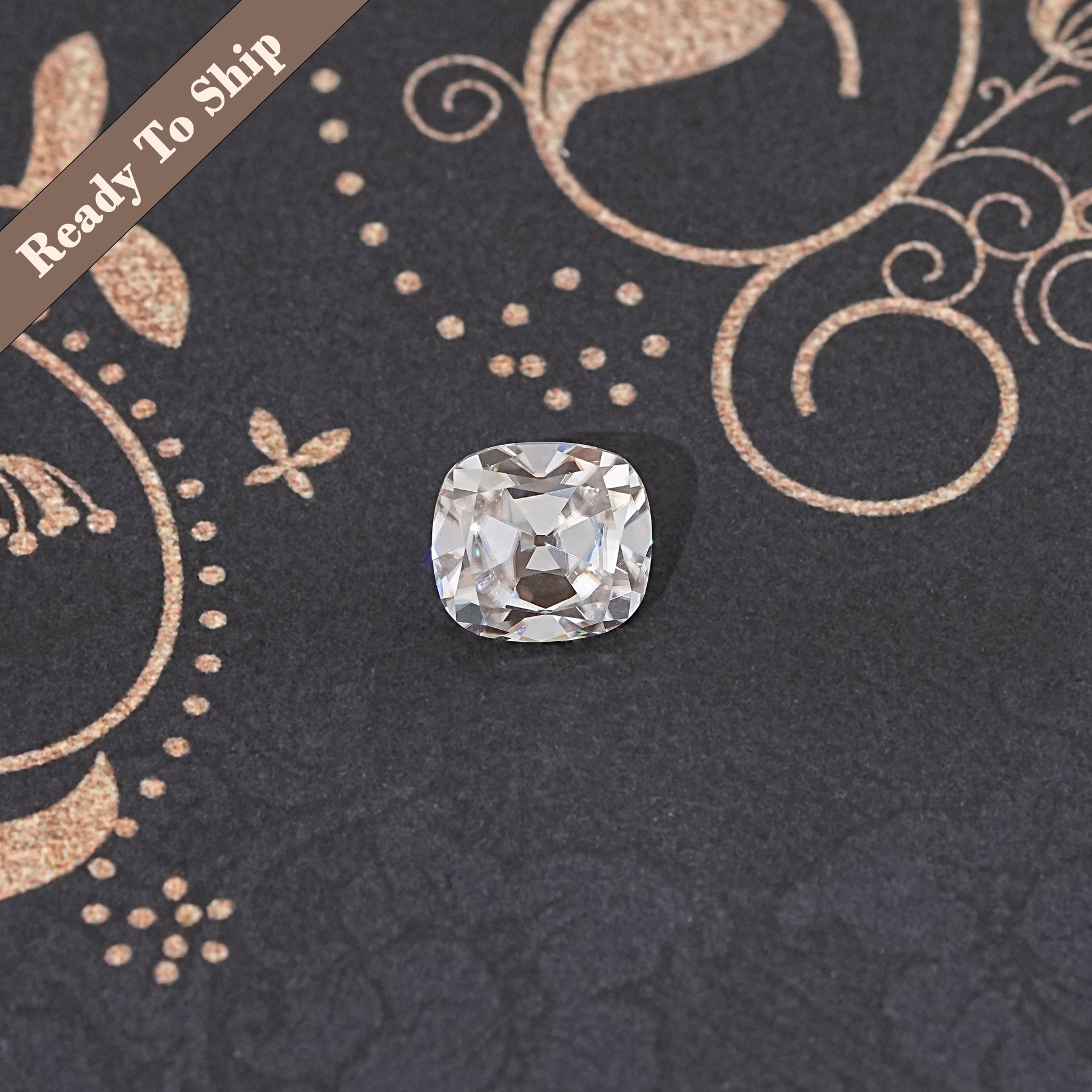 Near Colorless Old Mine Cut Cushion Loose Moissanite