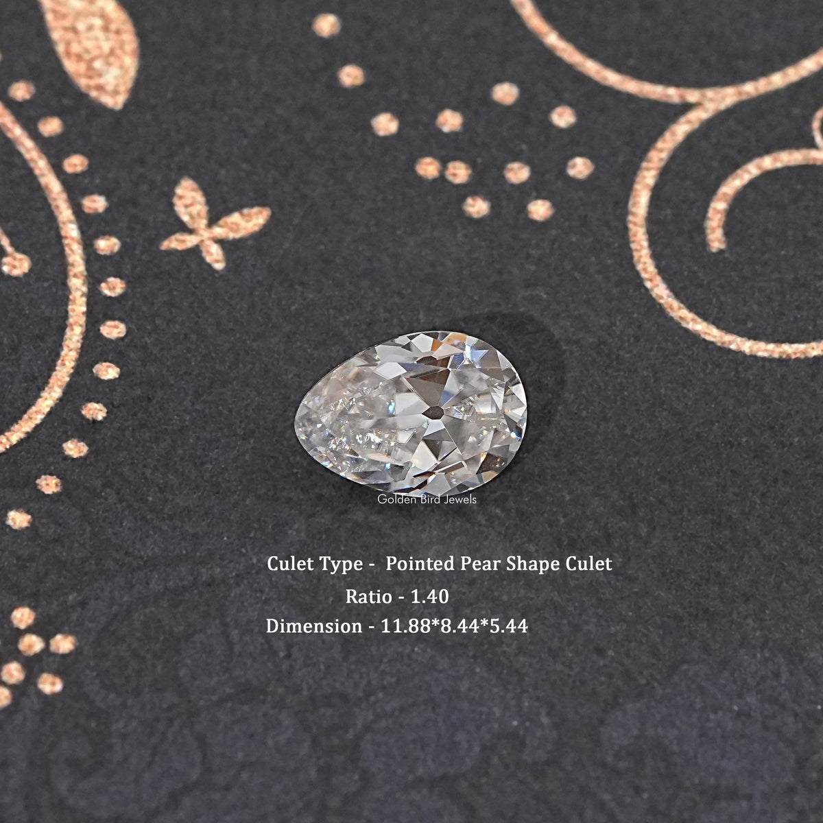 3,25 Karat alter, birnenförmiger, loser Moissanit