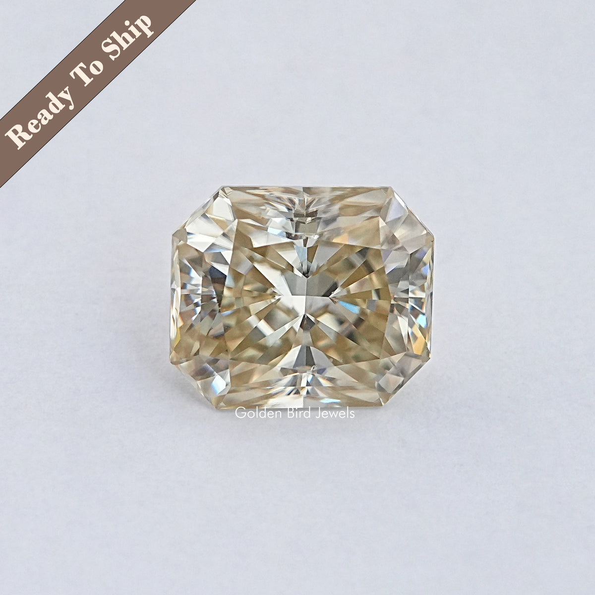 Yellow Radiant Cut Moissanite Loose Stone