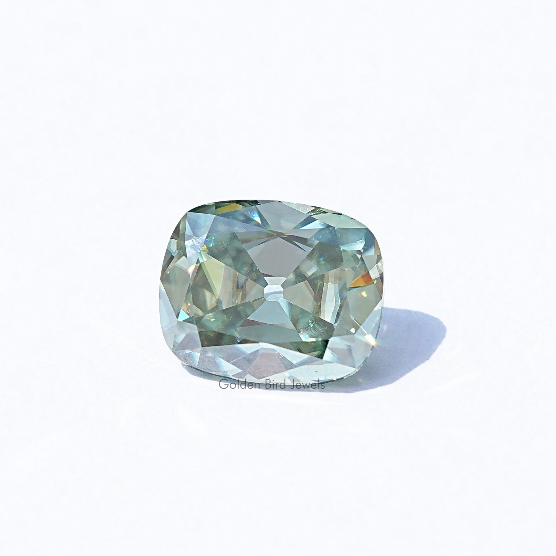 Blue Green Old Mine Cushion Cut Loose Stone