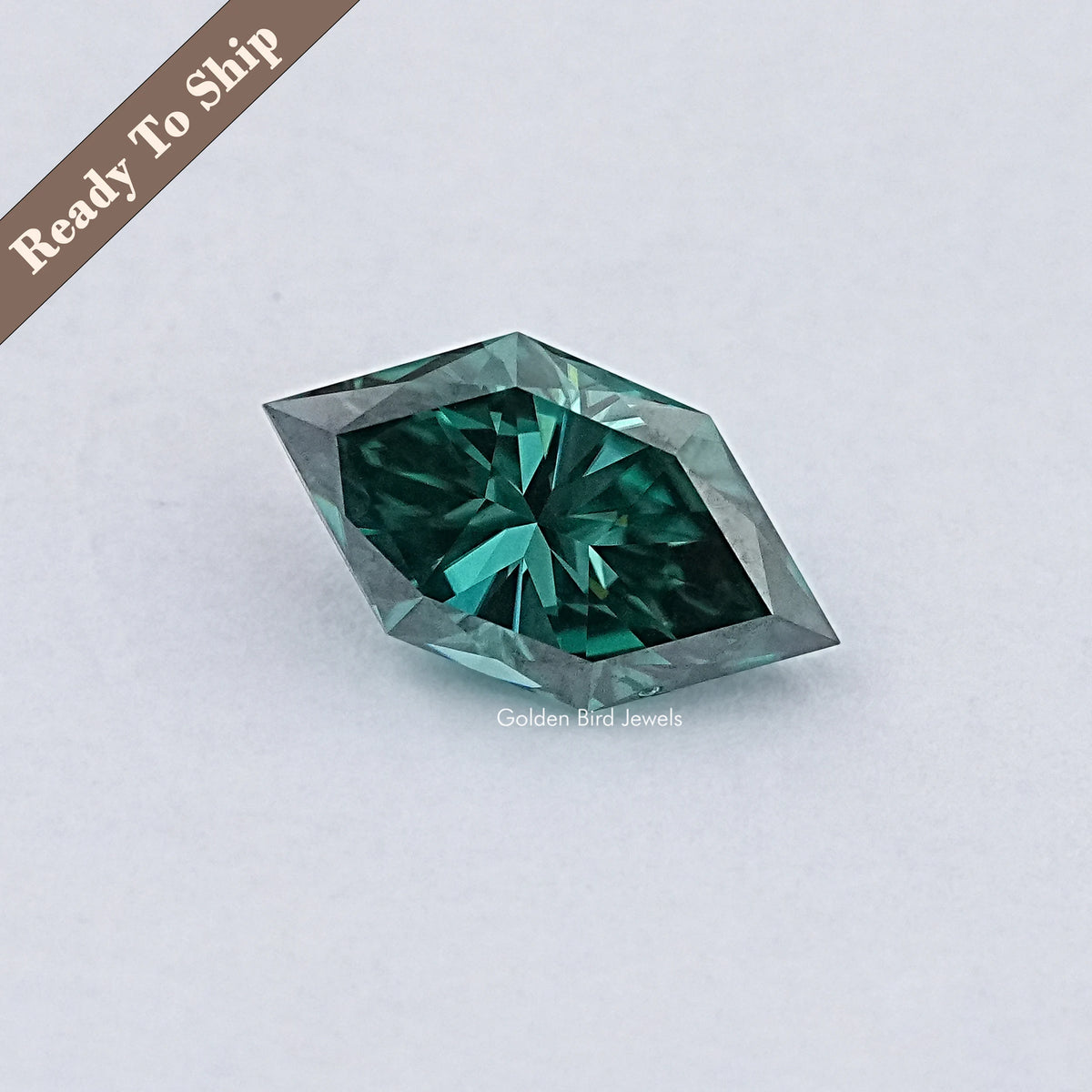 Green Dutch Marquise Moissanite Loose Stone