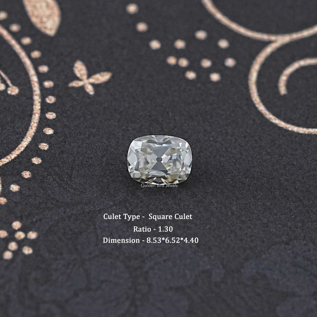 Old Mine Cut Cushion Moissanite Loose Stone