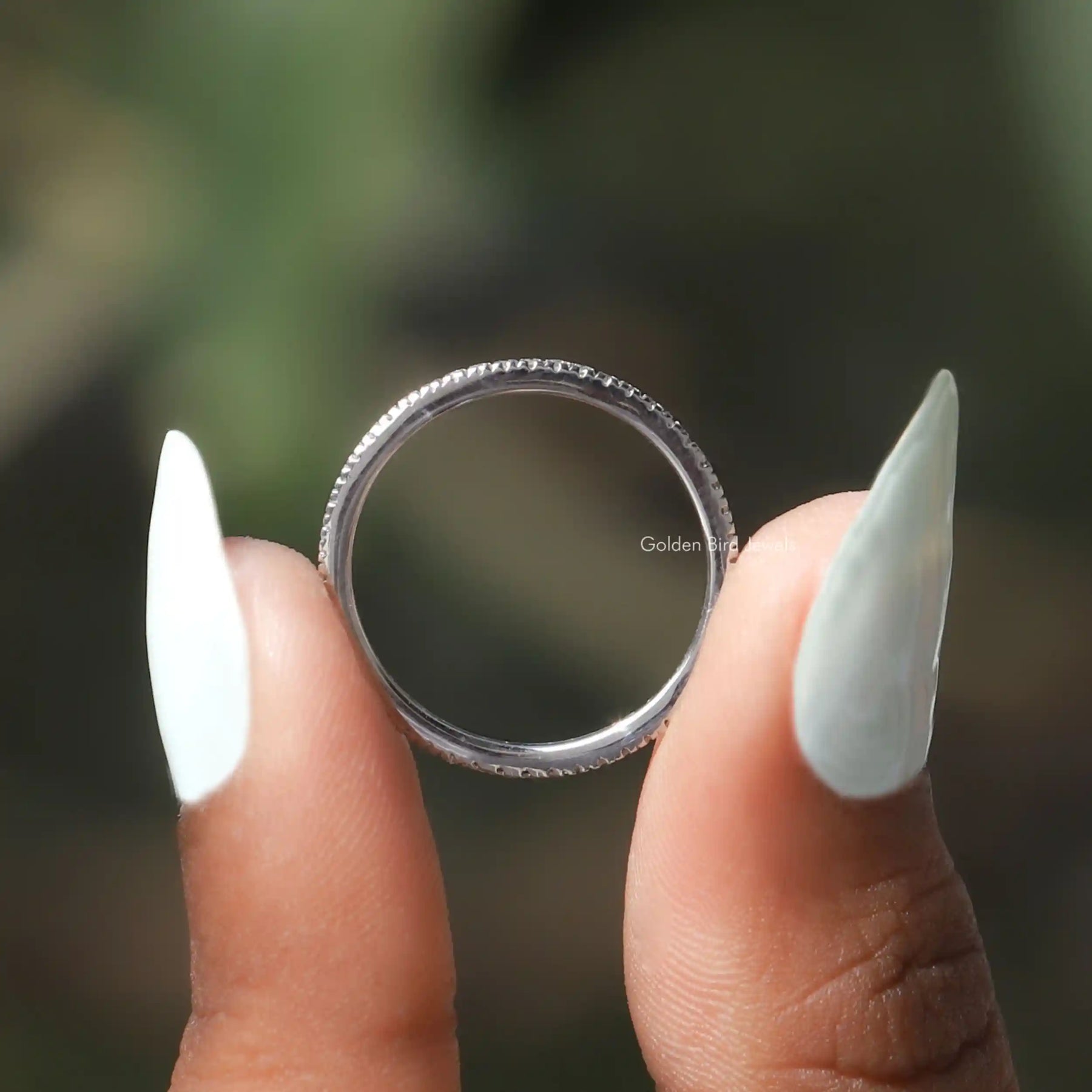 Round Cut Moissanite Eternity Band