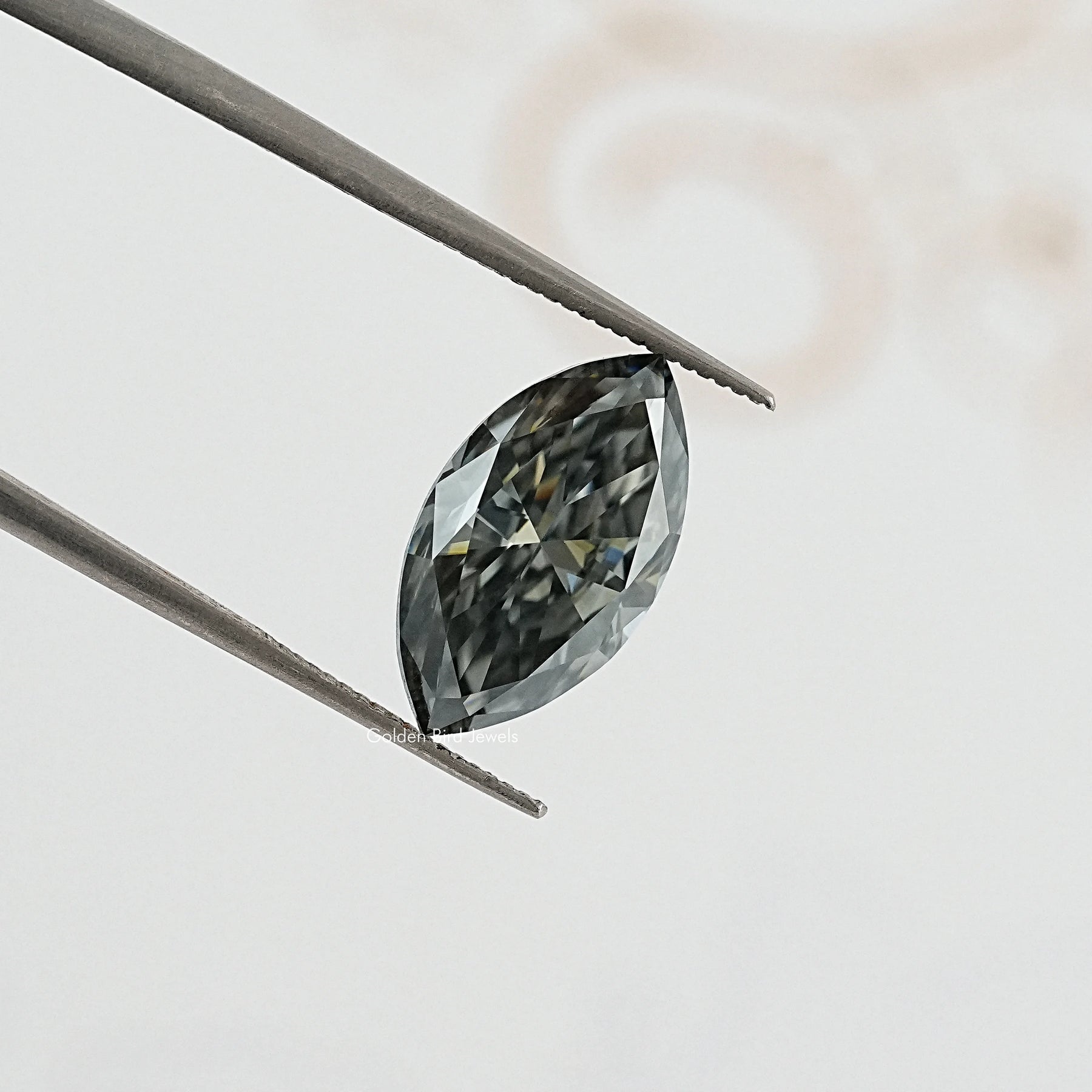 tweezers View of Marquise Cut Moissanite Loose Gem