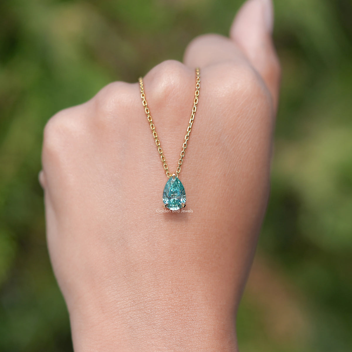 Moissanite Pear Cut Fancy Bridal Pendant