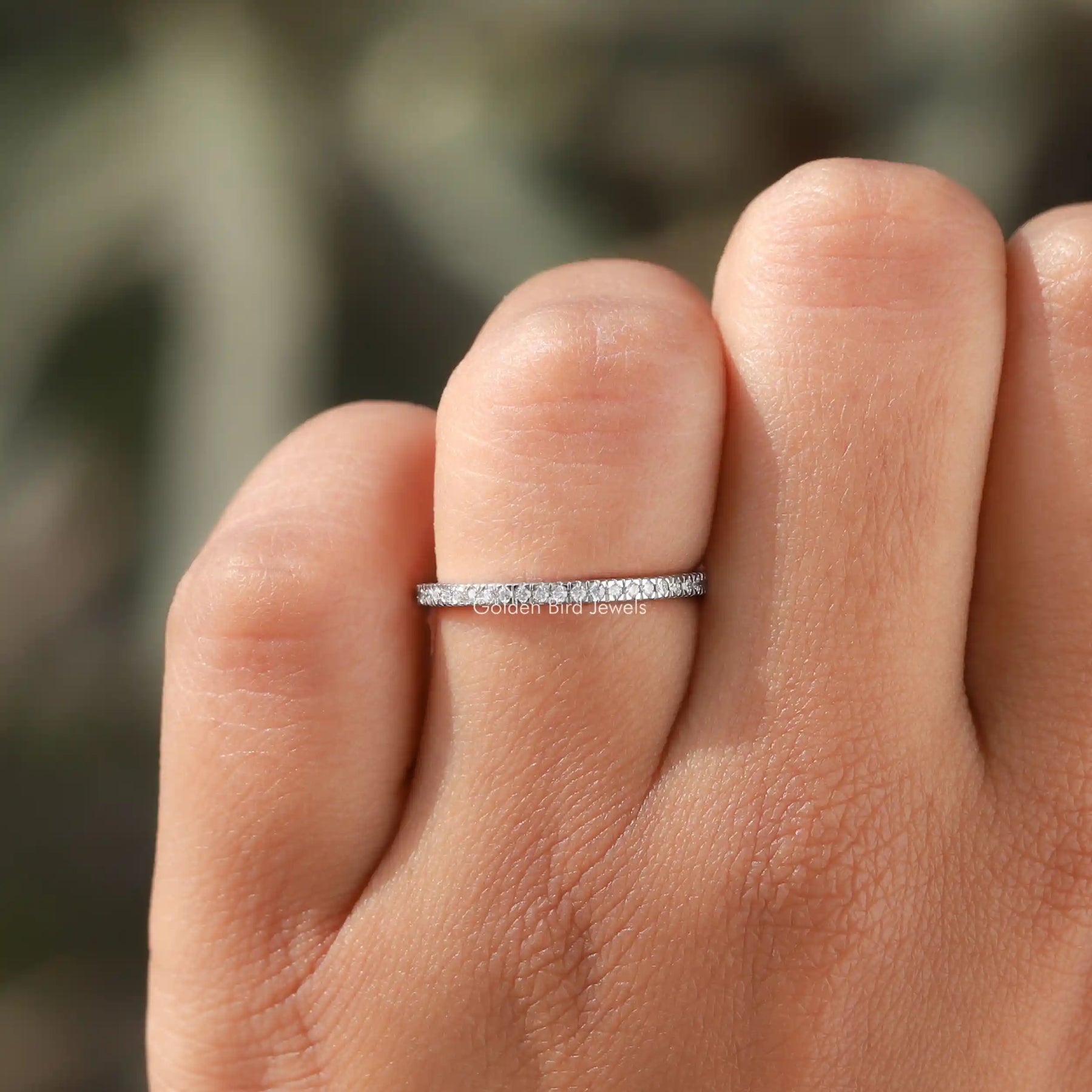 Round Cut Moissanite Eternity Band
