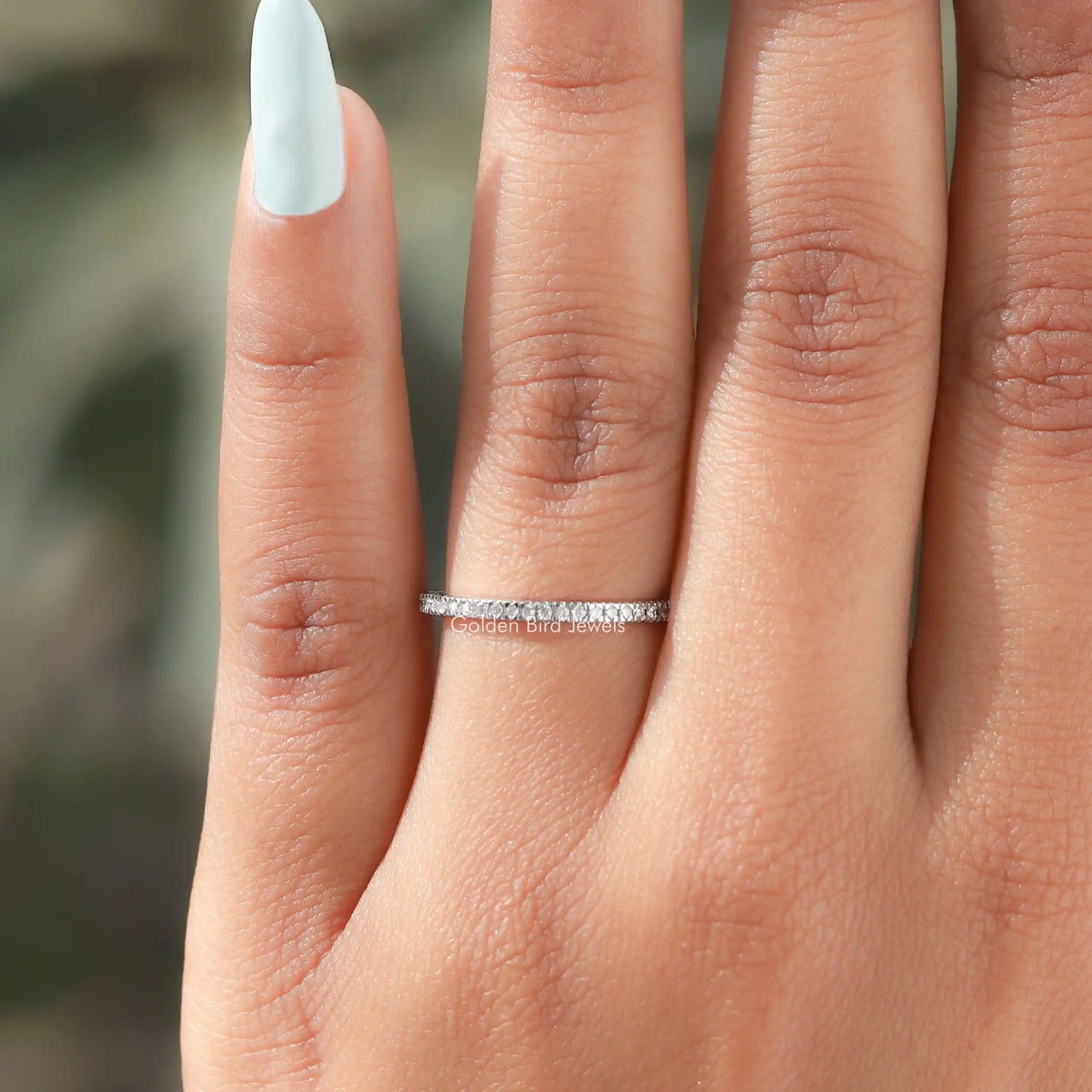 Round Cut Moissanite Eternity Band