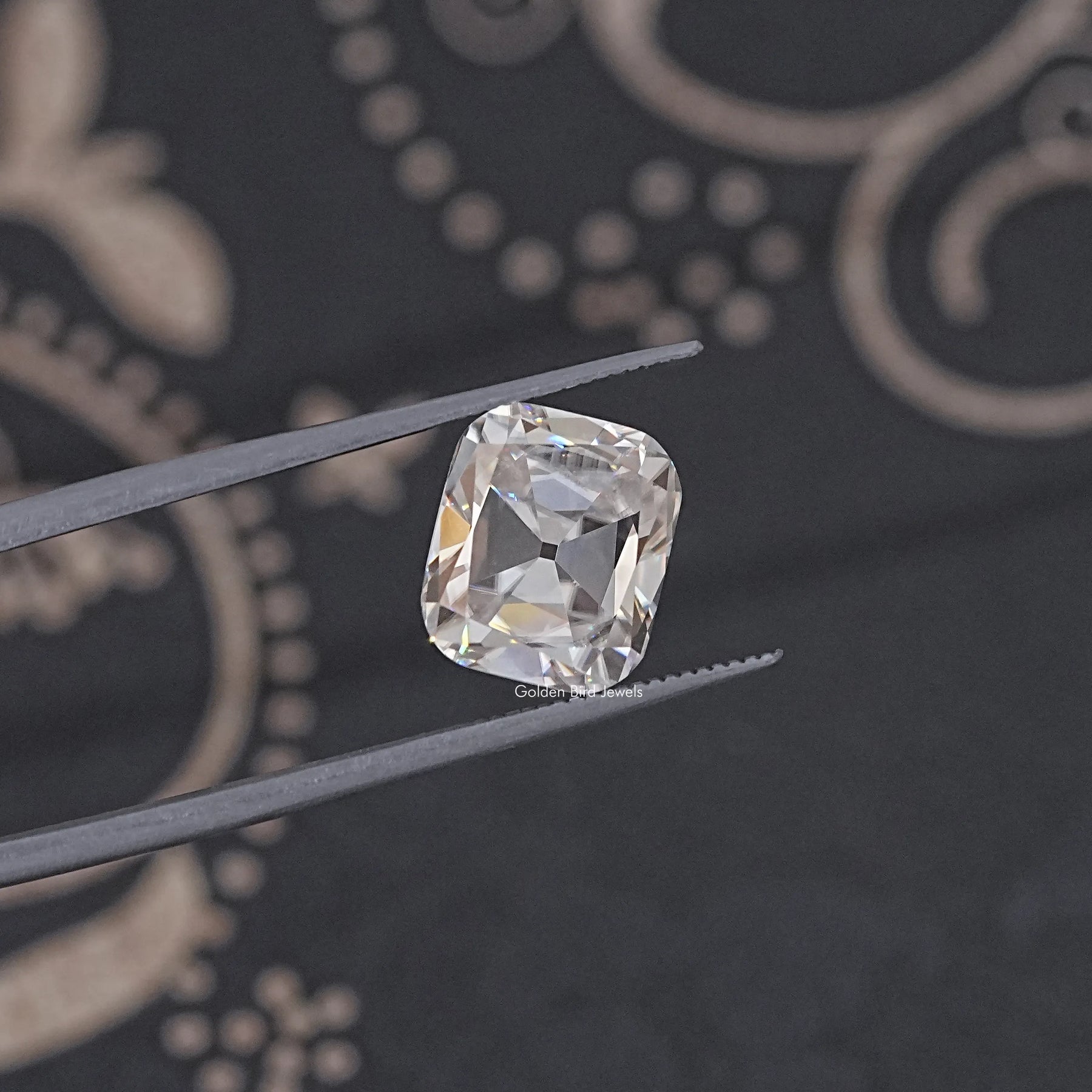 Near Colorless Old Mine Cushion Loose Moissanite