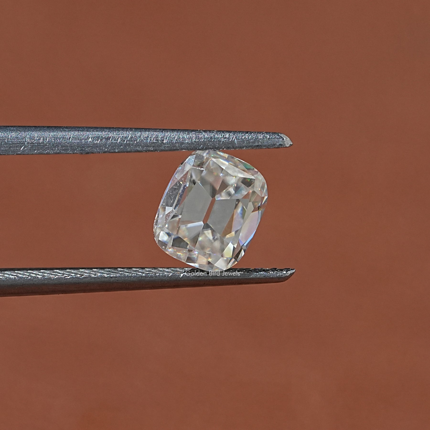 Near Colorless Old Mine Cushion Moissanite Loose Stone