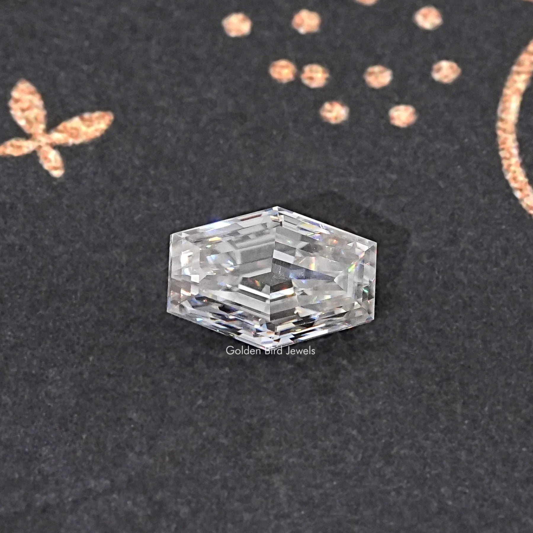 View Of Old Mine Lozenge Cut Loose Moissanite Stone