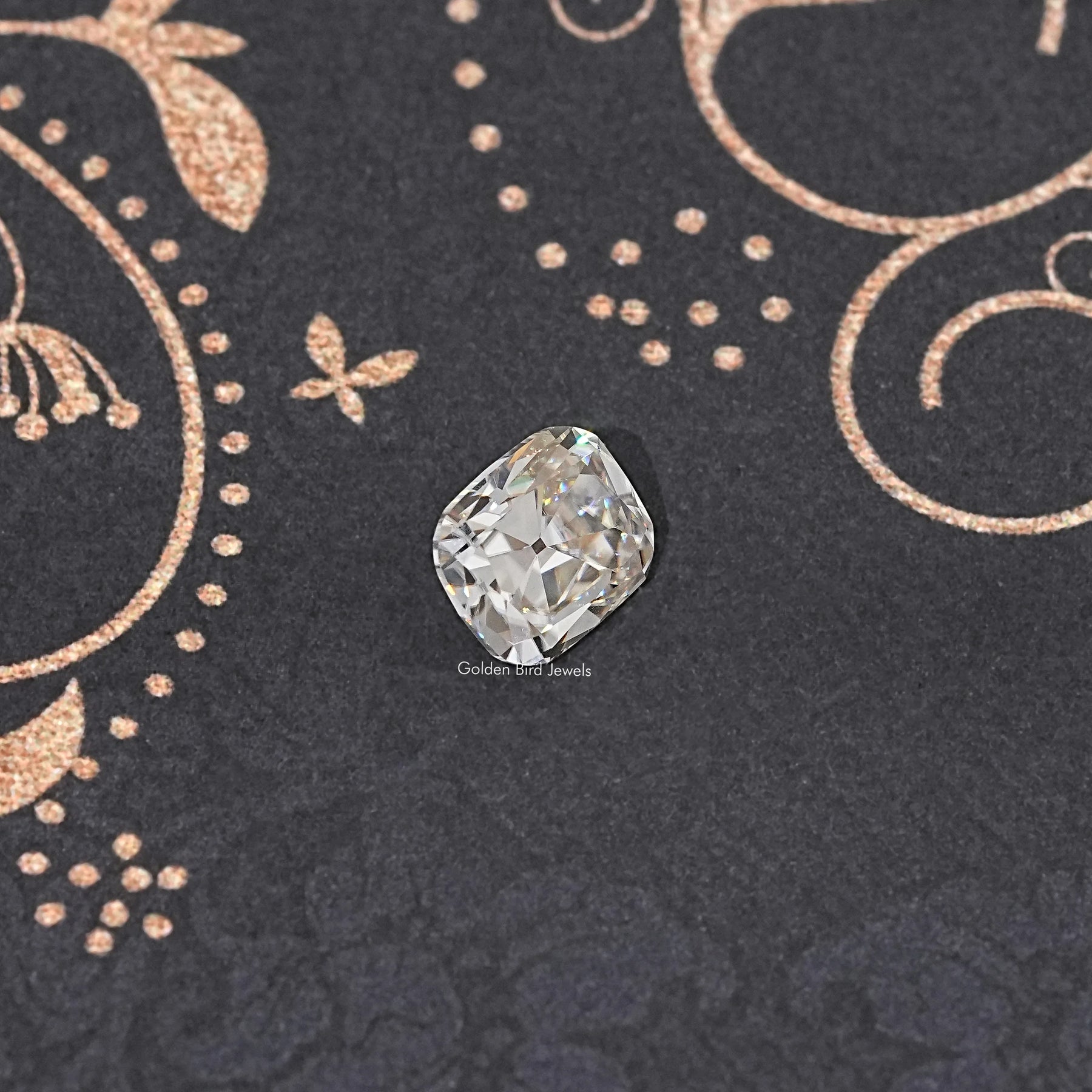 Off White Old Mine Cut Cushion Loose Moissanite